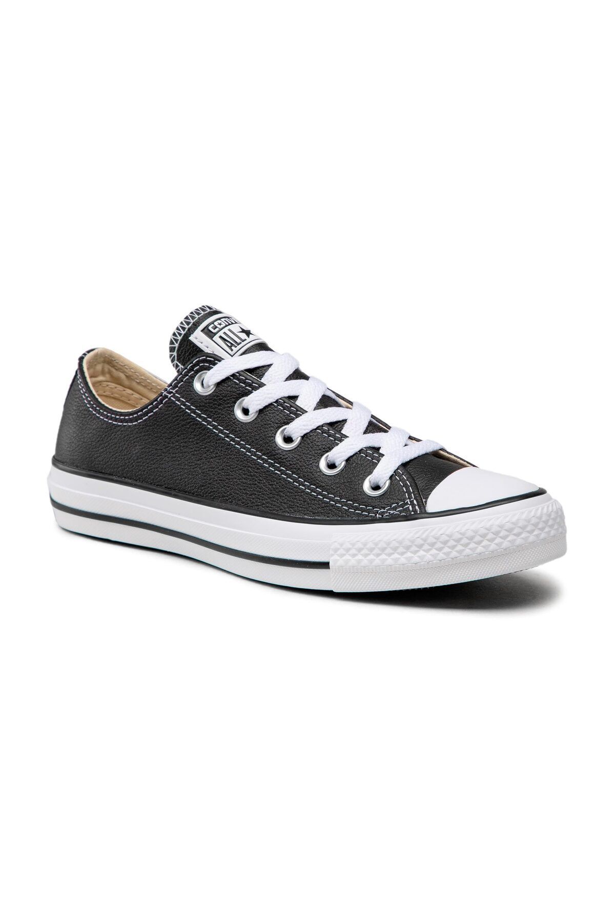 converse-Chuck Leder 132174 C Ct as Ox Classic Lea Black Schwarz - Trampki 2