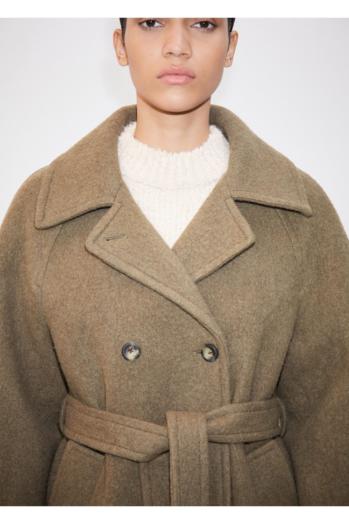 MANGO-Płaszcz damski khaki 57057745 3
