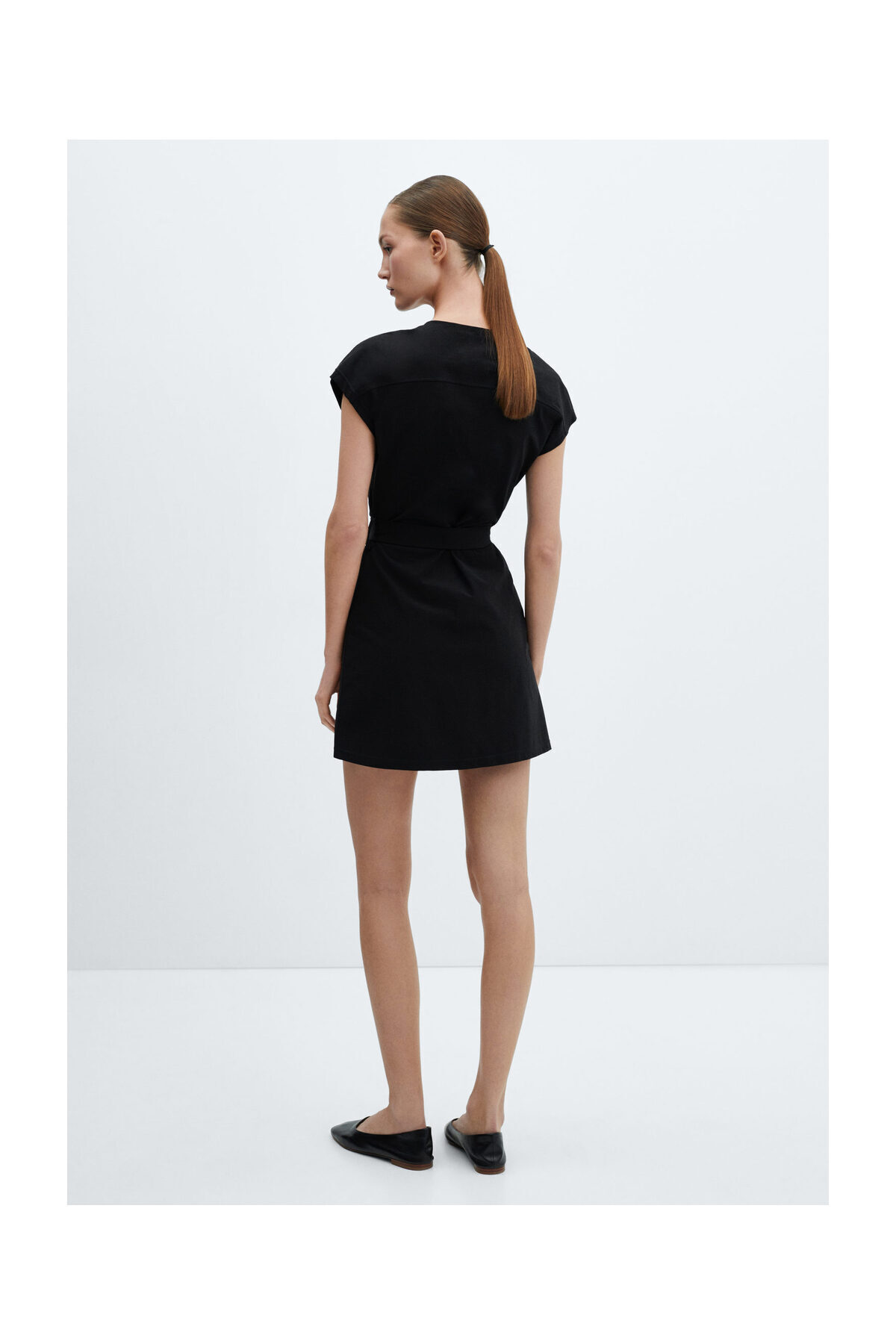 MANGO Woman-Rochie cu buzunare si detaliu fundita 6