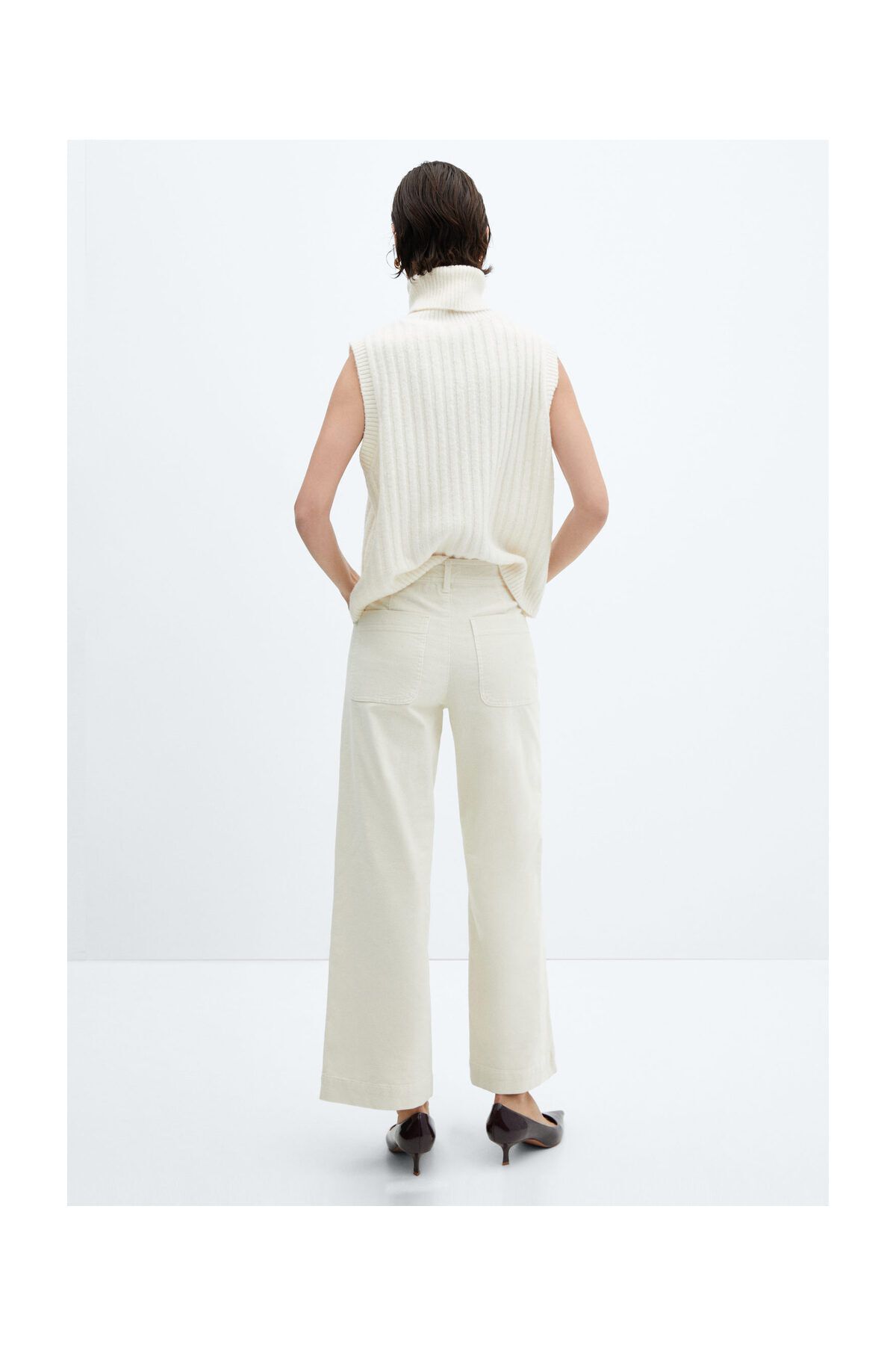 MANGO Woman-Corduroy culotte pants 9