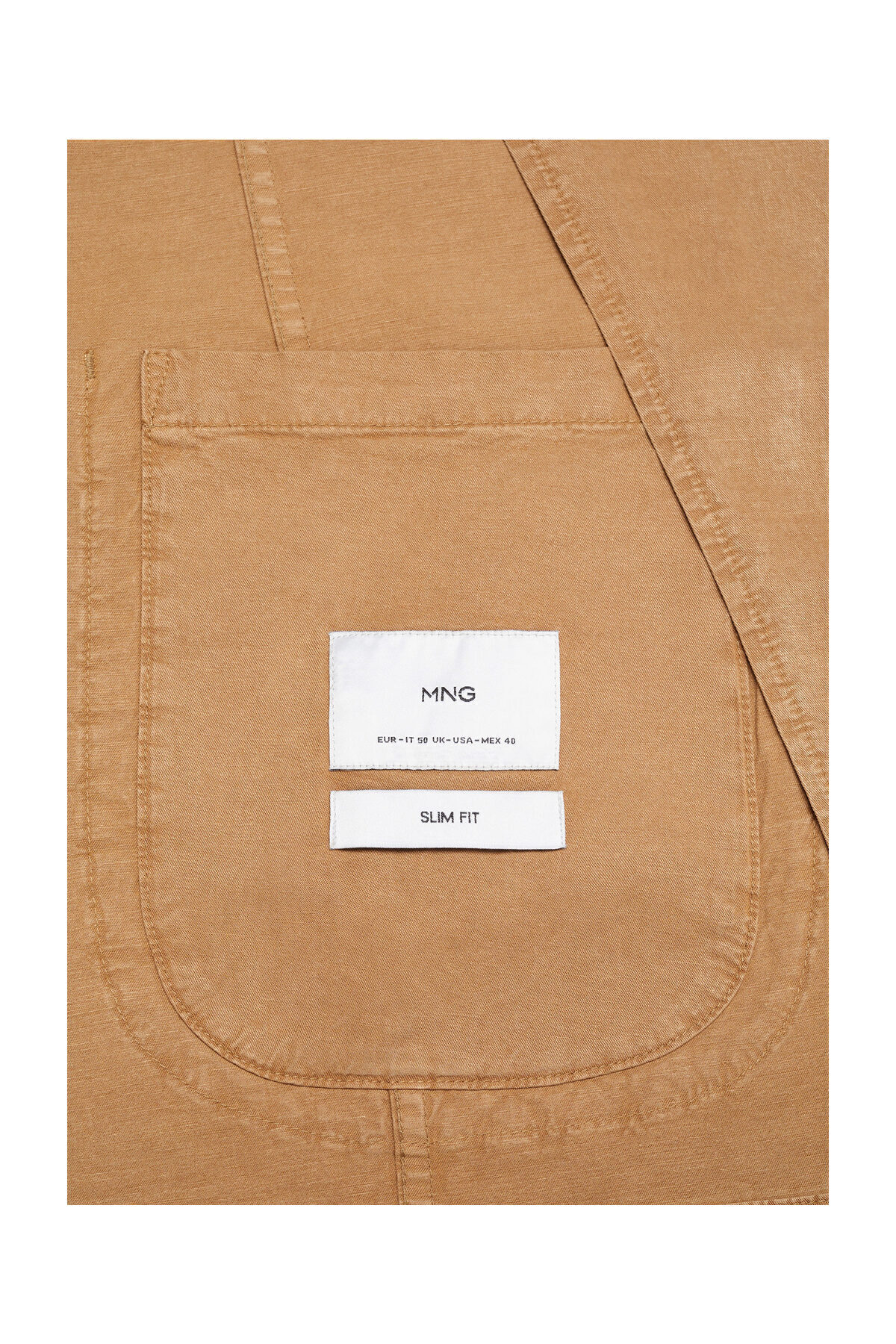 MANGO Man-Slim fit lněný blejzr ze směsi bavlny 3