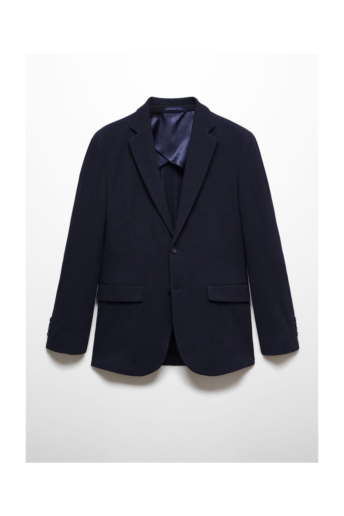 MANGO Man-Structured slim fit cotton blazer 1