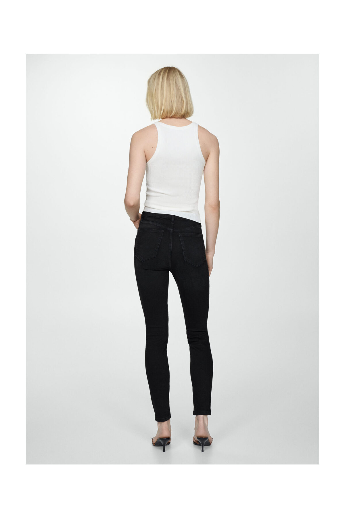 High-rise skinny jeans