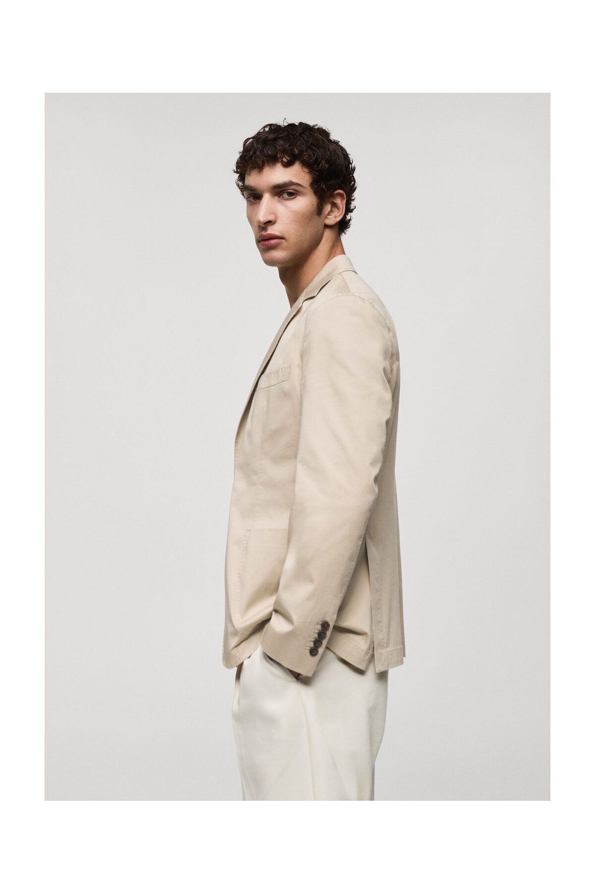 MANGO Man-Slim fit cotton blazer 4