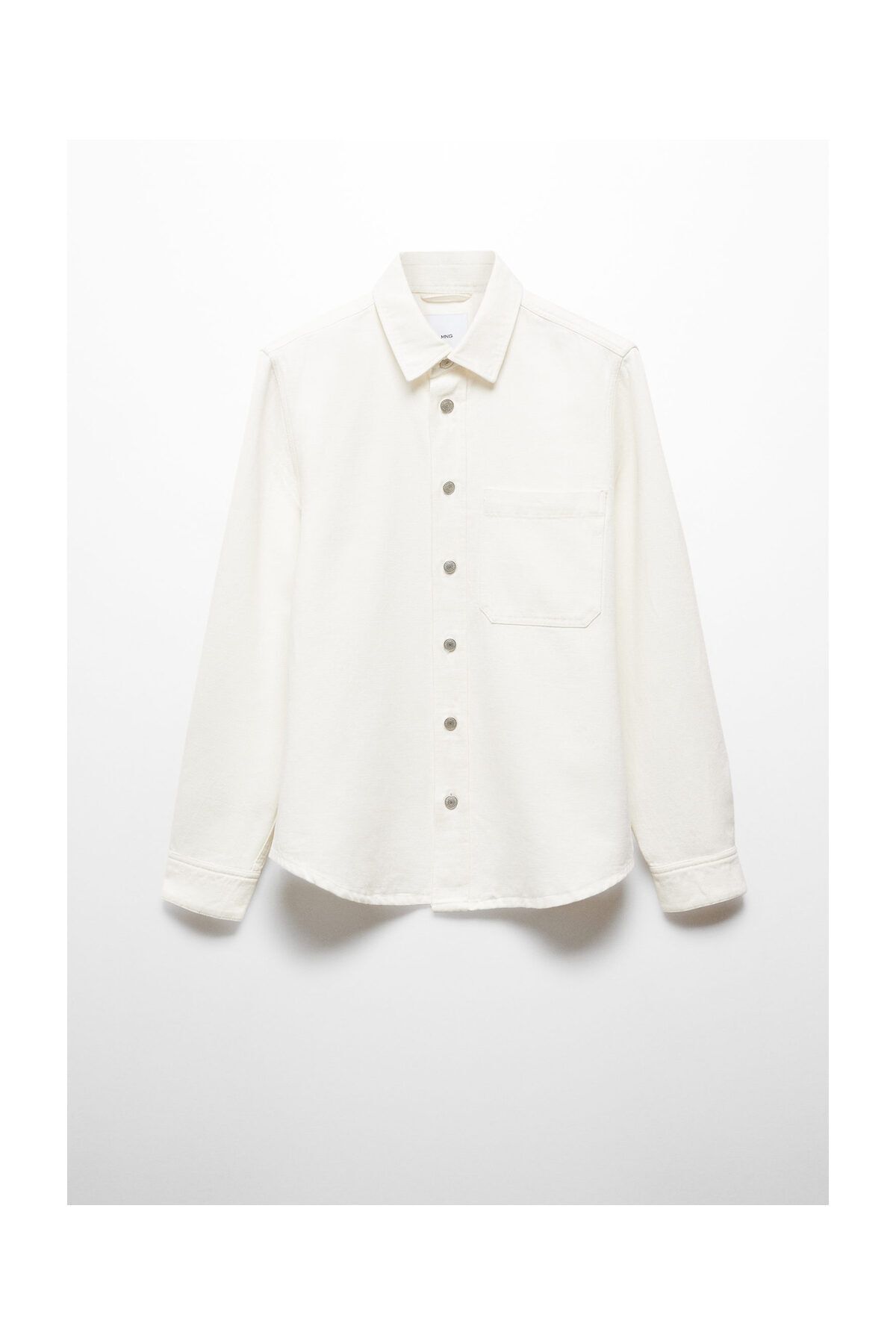 MANGO Man-Regular-fit cotton and linen overshirt 1