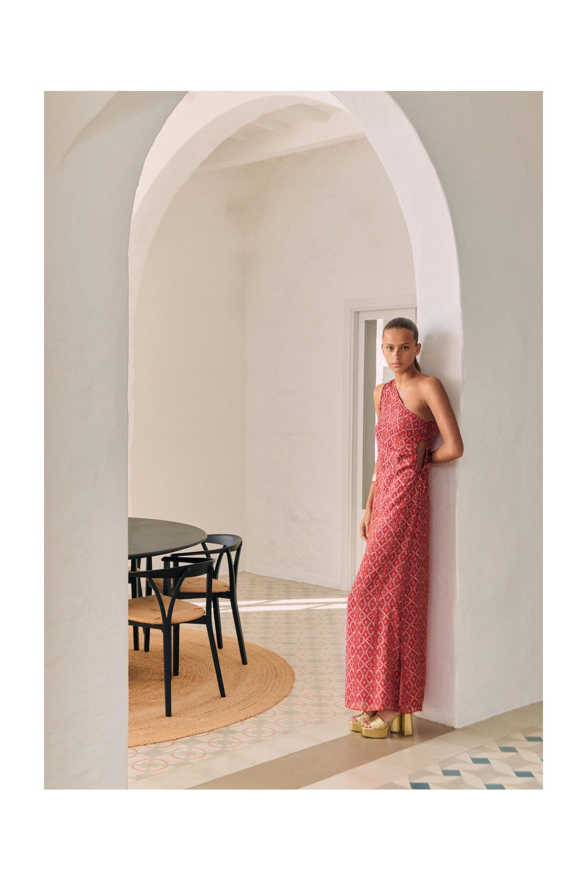 MANGO Kids-Rochie asimetrica imprimata 4