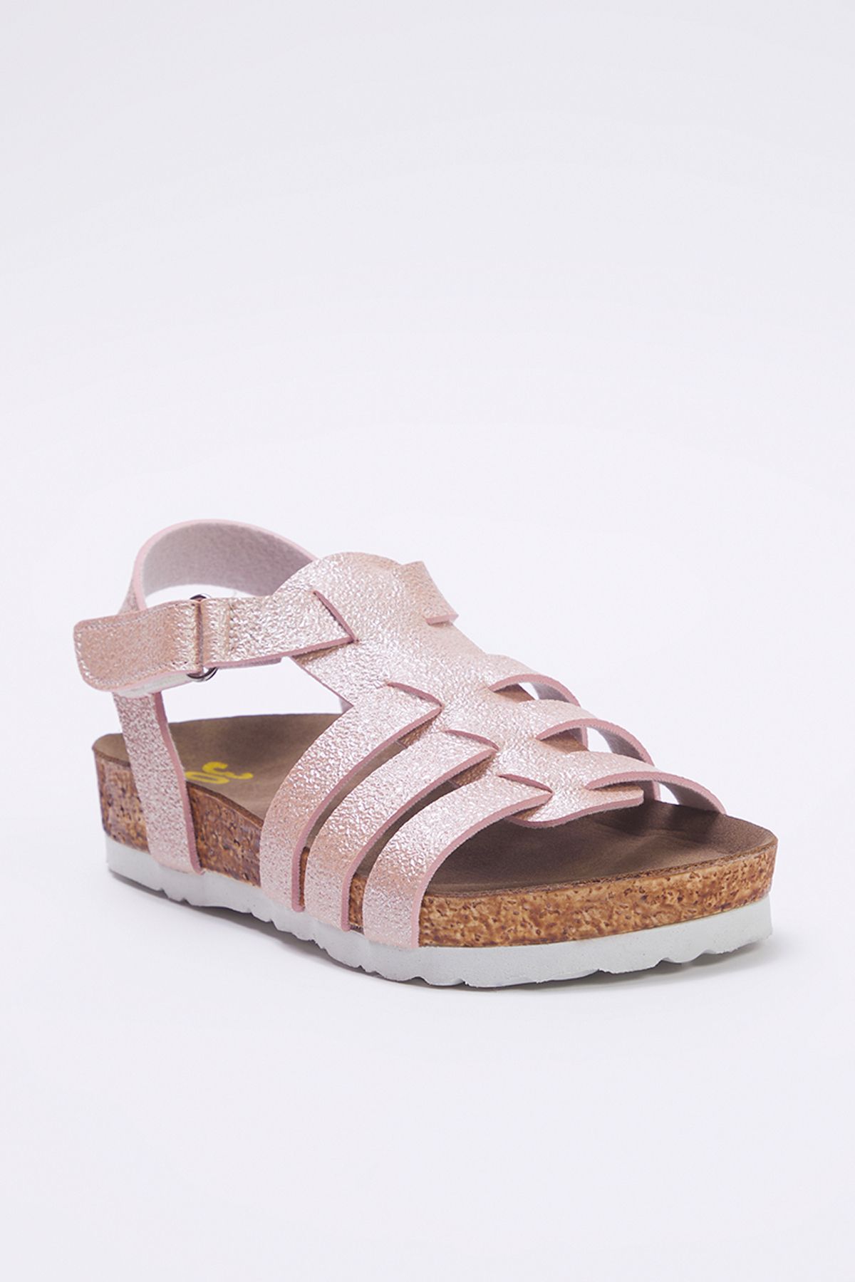 TRENDYOL SHOES Różowe Błyszczące Sandały Na Rzep Dla Dużych/małych Dziewczynek Kobieta - 35
