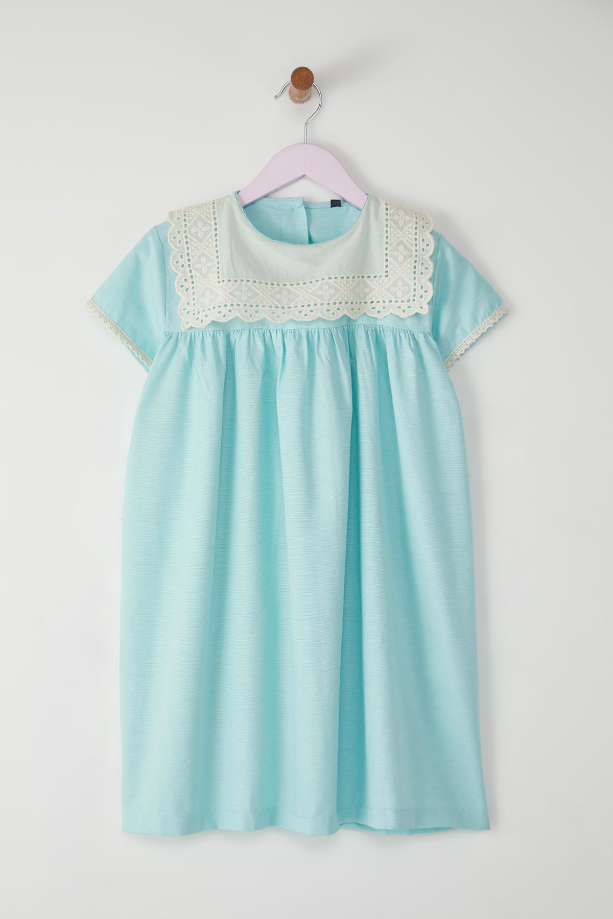 TRENDYOLKIDS Rochie Tricotată Cu Bloc De Culoare Obișnuită Mentă Femeie - 6-7 ani