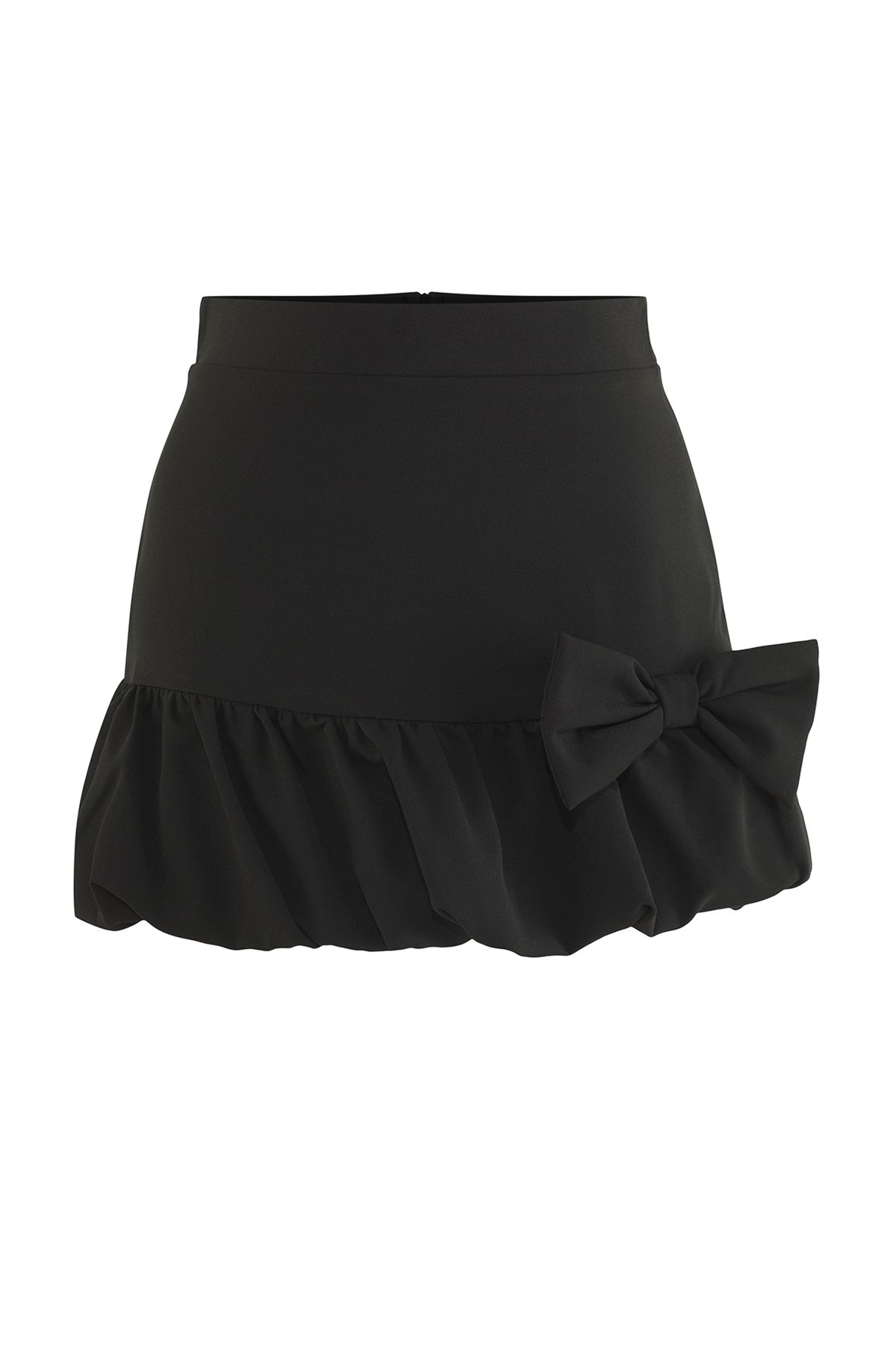 Edit by Trendyol-Fusta mini tricotată cu fundă neagră TEDSS25ET00004 7