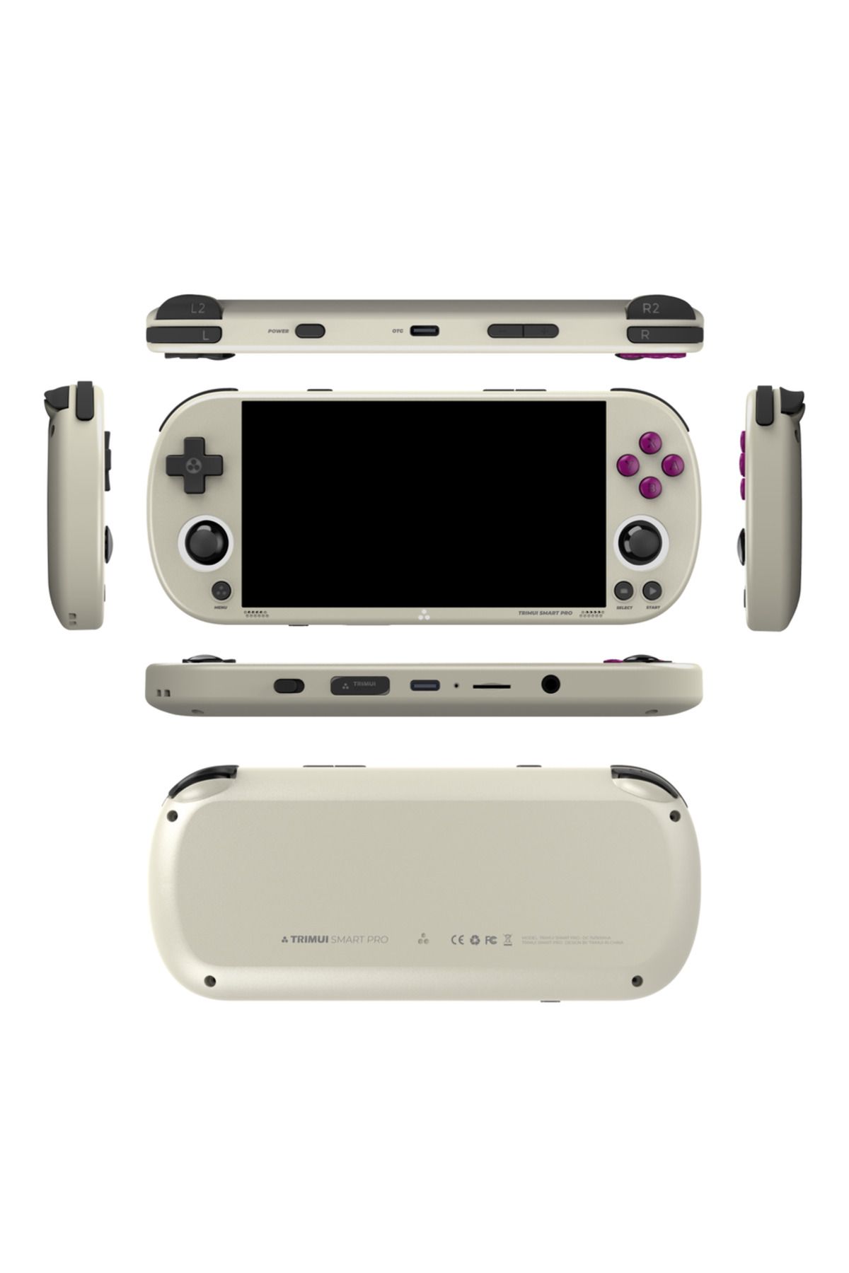 Choice-128g Trimui Grey Trimui Smart Pro Handheld Game Console 4.96''IPS Screen Linux System Joystick RGB L 1
