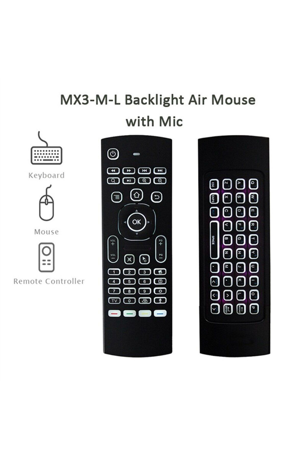 Choice-Mx3 Voice Backlit Mx3 Voice Backlit Control Wireless Air Mouse Keyboard 2.4g Rf Gyro Sensor Smart Re 8