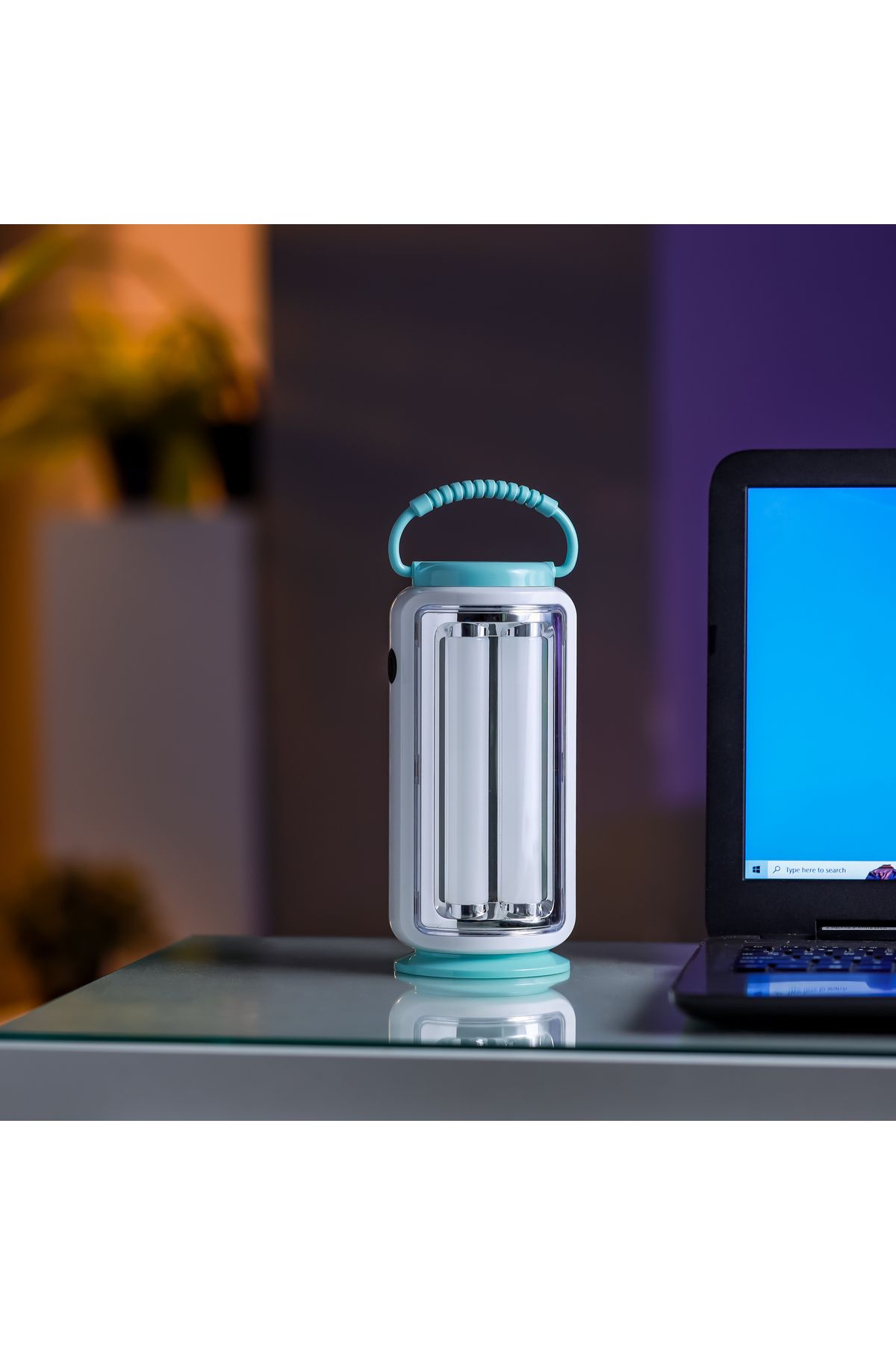Geepas-LED Emergency Lantern with Solar Panel, Energy Efficient Design, 360° Light and 5 Hours Working 5