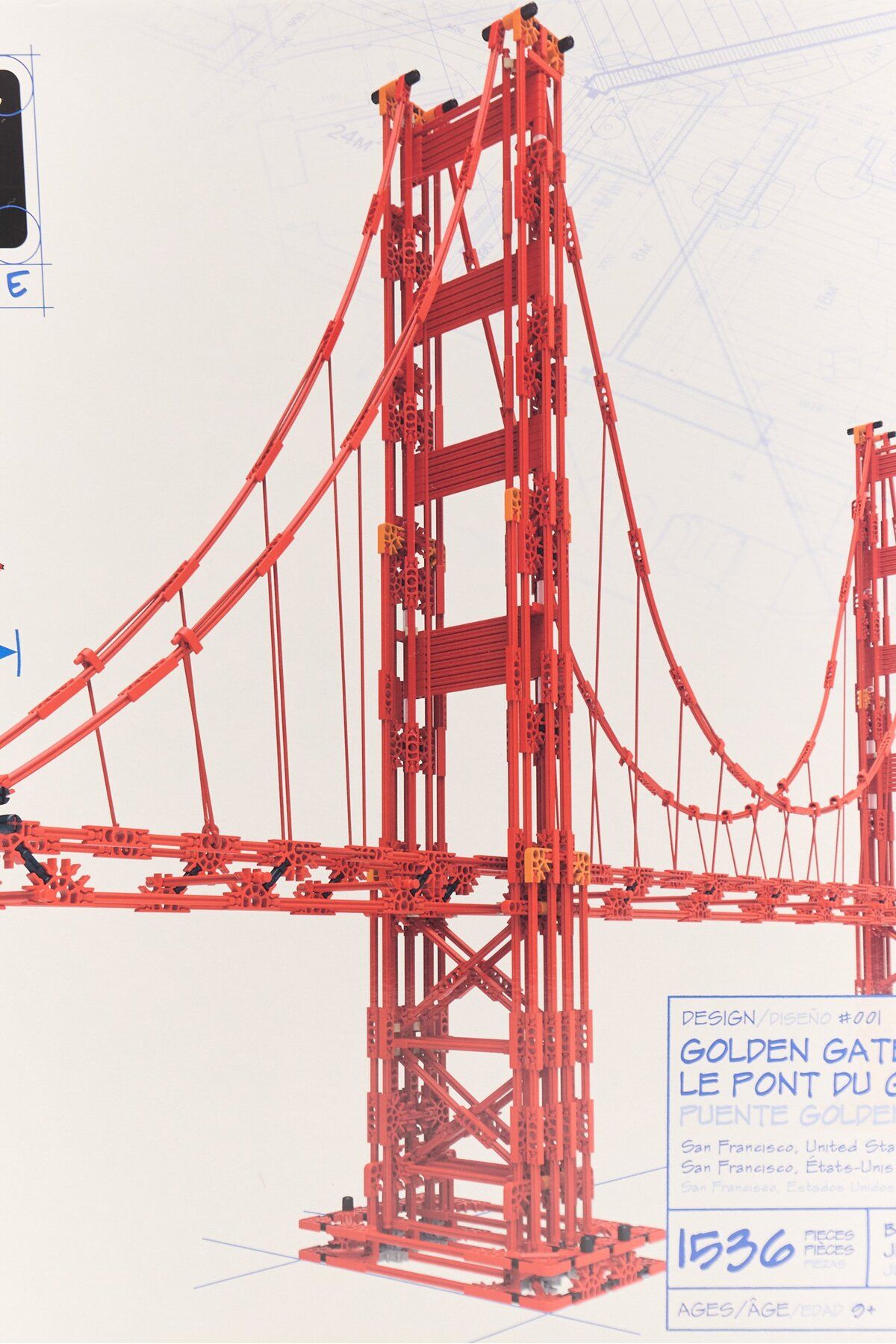 K'nex-Golden Gate Bridge Build It Big Collectible Building Set 1,536 Pieces, Red 4