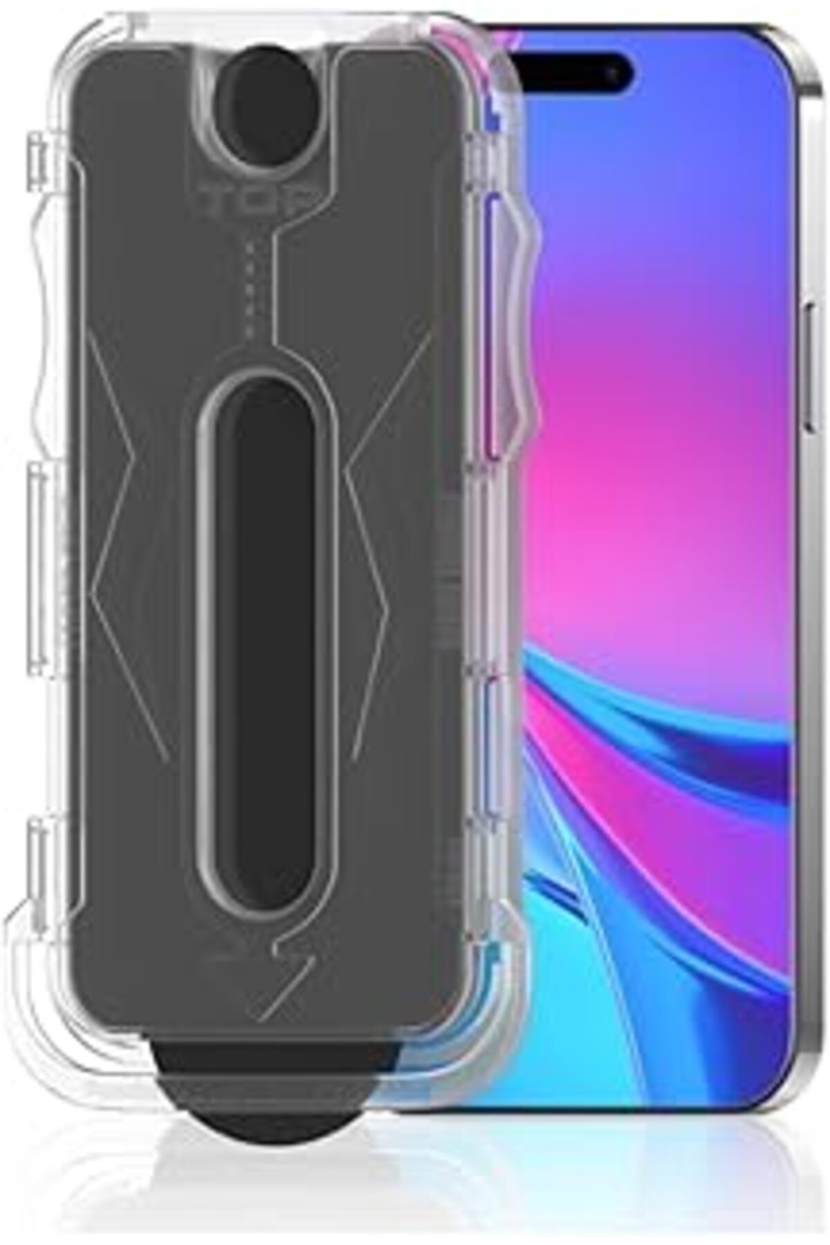 Mu Art Zore Apple İle Uyumlu Iphone 16 Plus Zore Kolay Uygulama Aparatlı 5D Magic Privacy Glass Hayalet Ca