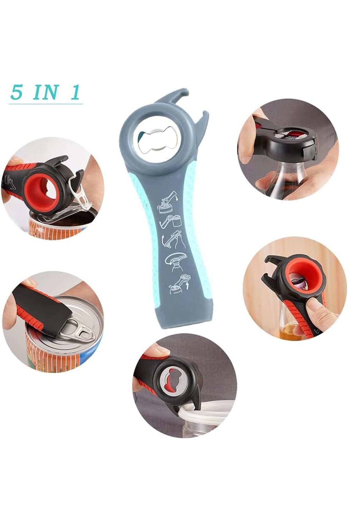 COOYA-Jar Opener Kit, 4 in 1 Jar Opener for Seniors with Arthritis, 5 in 1 Multi-Function Bottle Opener 3