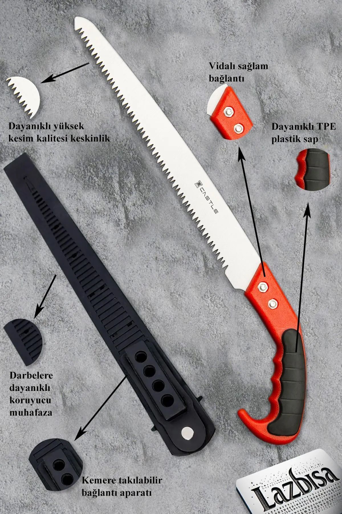 LAZBİSA-Lz-K12 Pruning Set - 4-Piece Branches and Vaccine Flap Knife 3