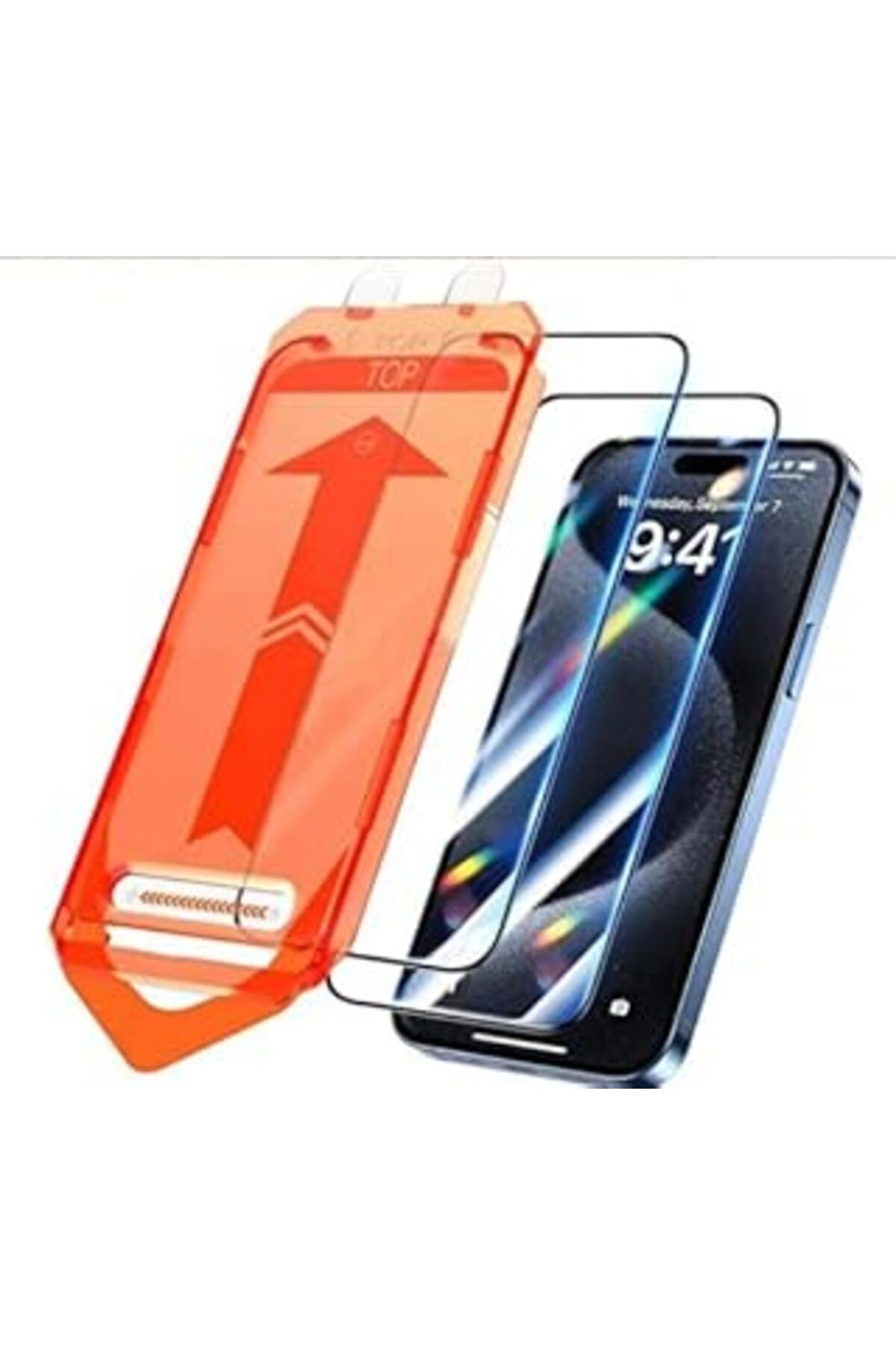 Mu Art Teknosepetim Iphone 14 Ekran Koruyucu Tam Kaplayan Cam Otomatik Hizalamalı Toz Önleyici Ekran Koruy