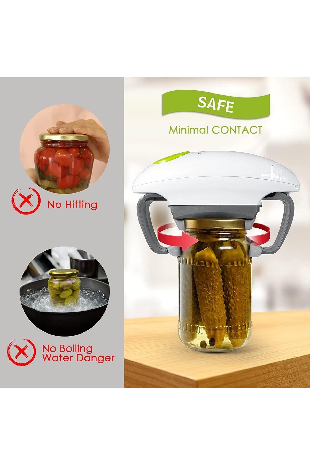 COOYA-Electric Bottle Opener, Battery Operated Can Jar Opener, Strong Tough and Easy, for Weak Strength 3