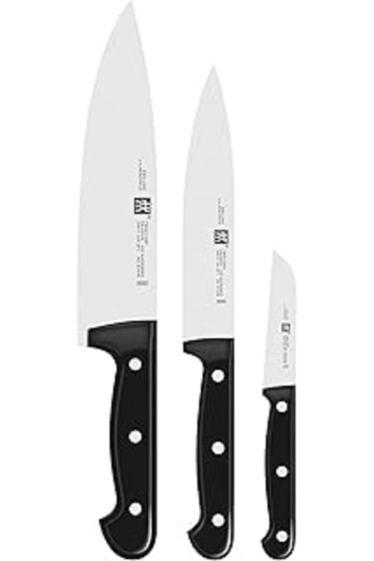 DENİZBİLİŞİM Zwilling Twın Chef Bıçak Set, Paslanmaz Çelik, Siyah