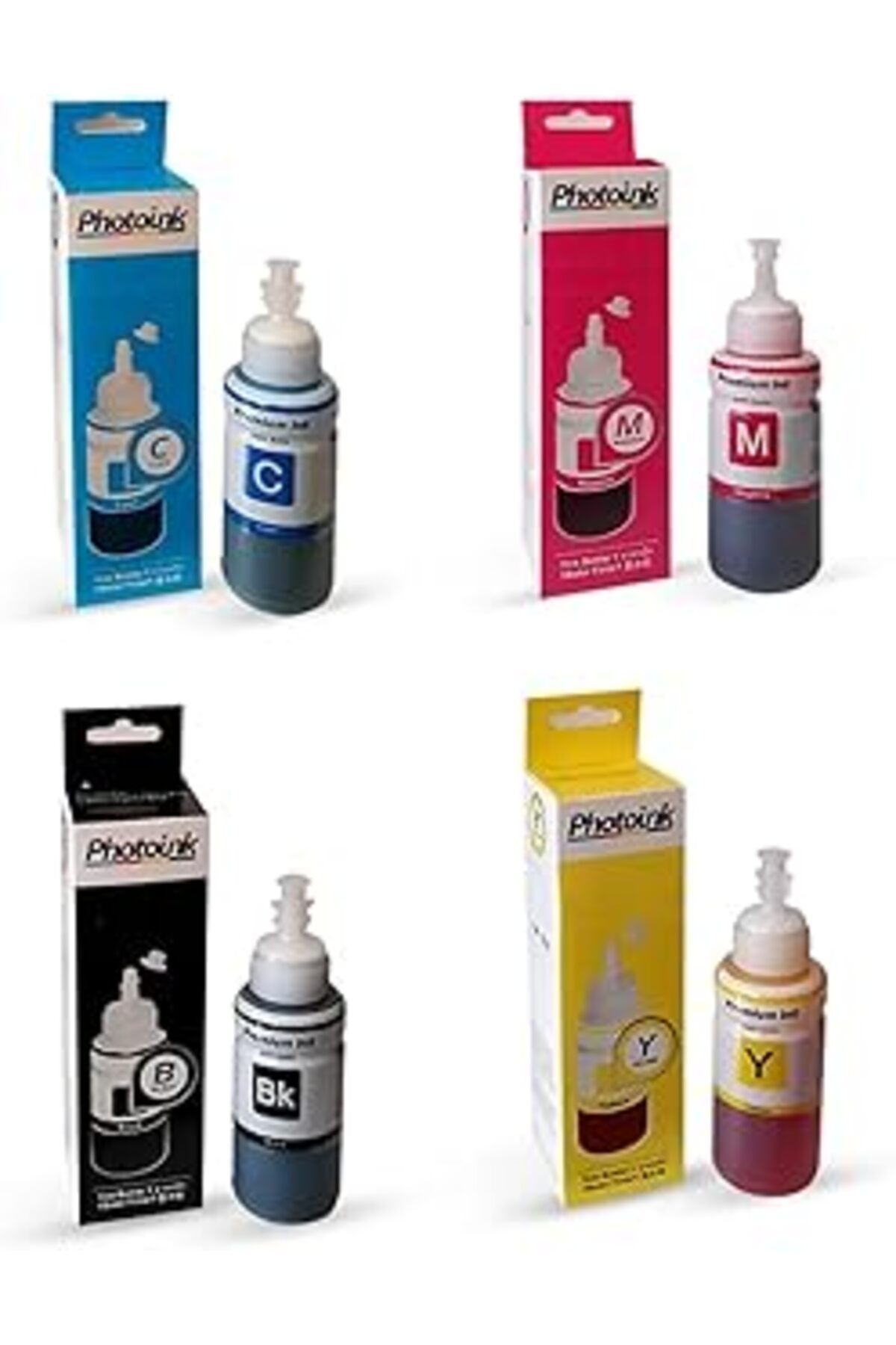 Mu Art Photoink 4X70 Ml Plus L Serisi Mürekkep, Epson Uyumlu 4 Renk Takim - L100/L110/L200/L210/L220/L300/