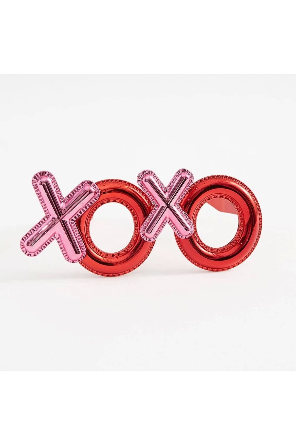 Finetoo Kırmızı Renk Xoxo Yazılı Parti Gözlüğü 17x7 cm Eğlenceli ve Şık