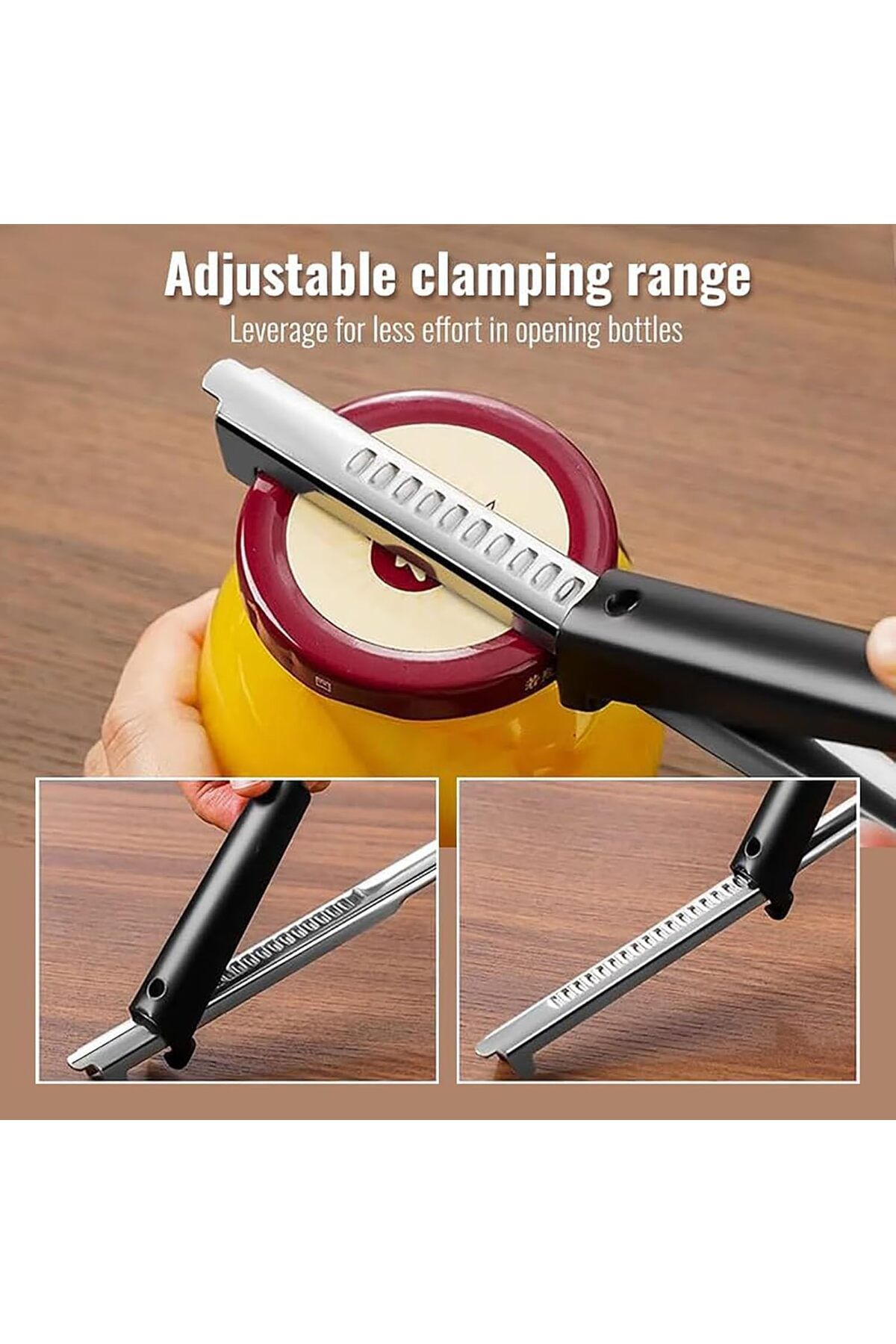 COOYA-2 Pack Adjustable Jar Opener for Weak Hands, 2 in 1 Adjustable Jar Opener Multi-function Can Opener 5
