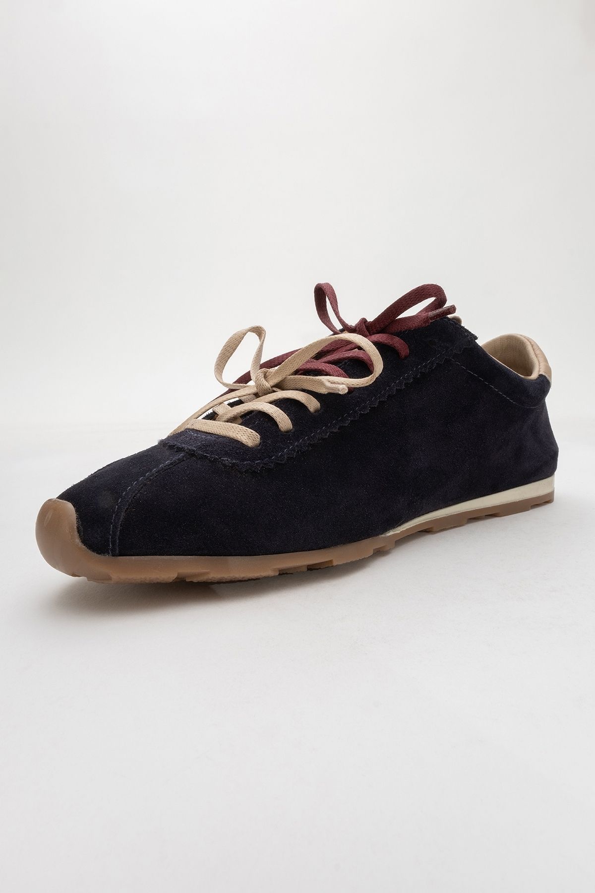 LuviShoes-Crea Navy Blue Genuine Leather Suede Women's Sports Shoes 4