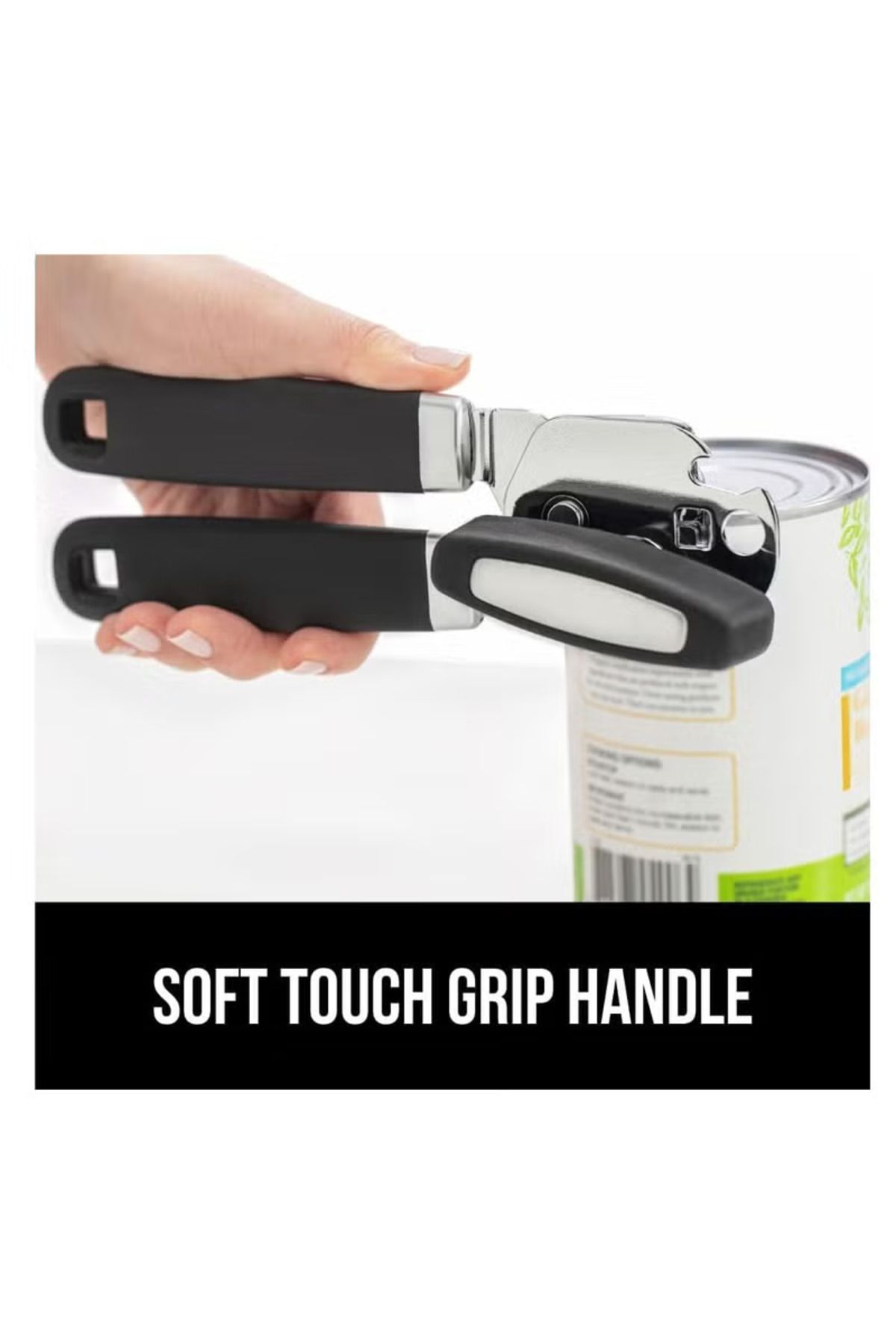 COOYA-Manual Hand Held Can Opener With Soft Touch Handle, Black 5