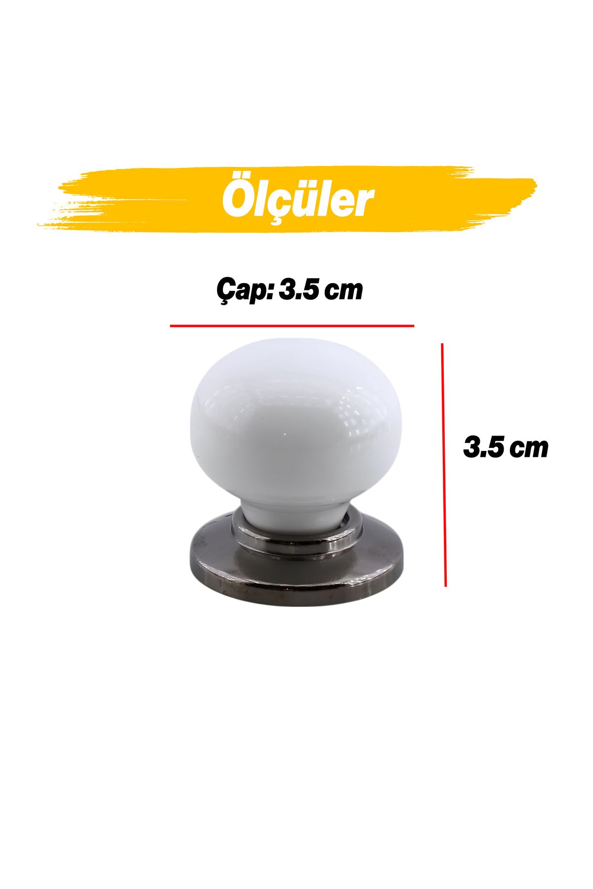 Badem10-Tere Porțelan Smoked White Button Mobilier Bucătărie Sertar Dulap Mâner dulap Mâner 2
