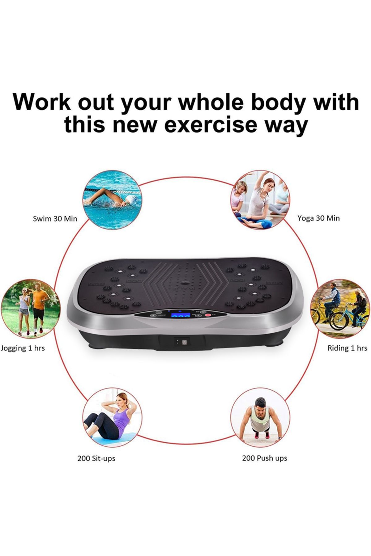 ETG-Compact Vibration Plate Exercise Machine, Mini Full Body Vibration Platform Exercise Machin 3