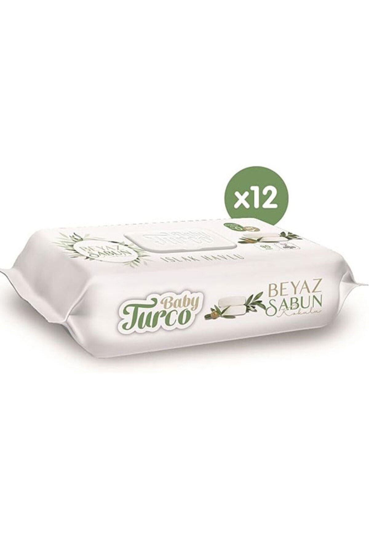 Baby Turco Beyaz Sabun Kokulu Islak Havlu 12x90 fotoğrafı 4 (önizleme)