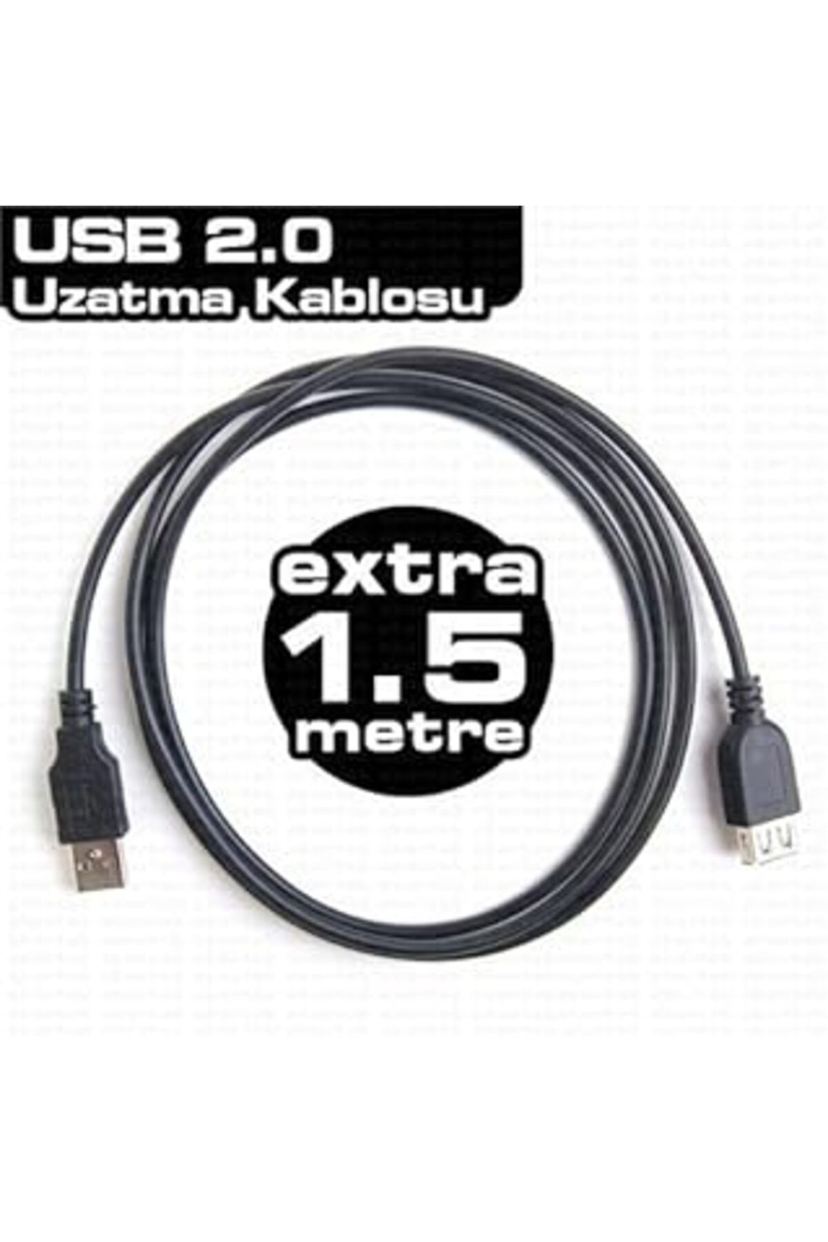 Pazarcan Dark 1.5M Usb 2.0 Uzatma Kablosu (Dk-Cb-Usb2Extl150)