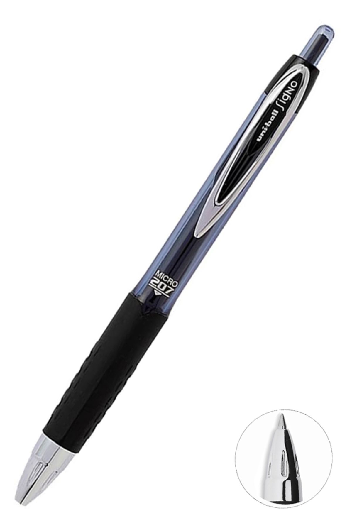 UNİ-BALL Pilot Kalem 1 Adet Uniball Signo Micro 207 0.5 mm Roller Uçlu Pilot Kalem Umn-207 İnci Uçlu Likit Mü