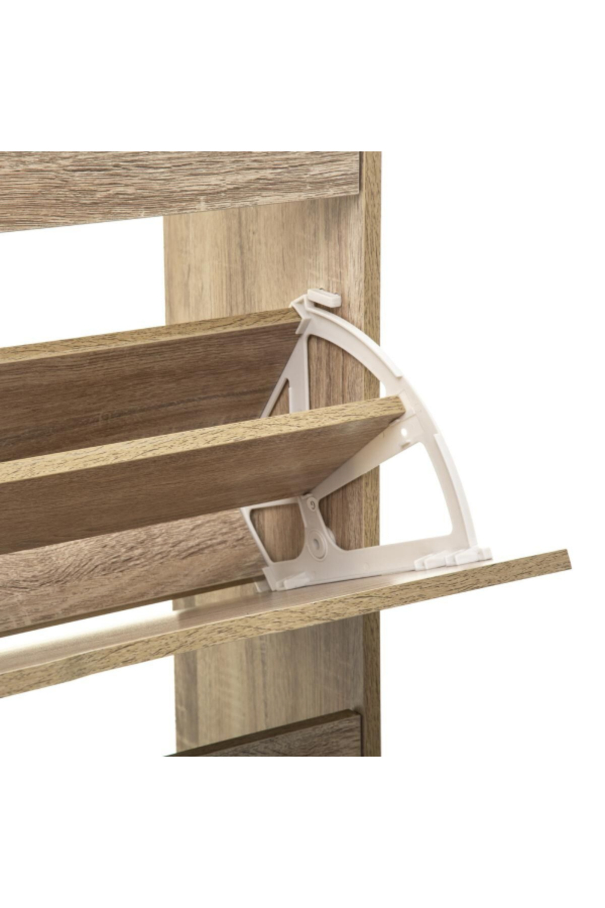 Five Simply Smart-3-Drawer Modern Design Rectangular Shoe Rack Brown 3