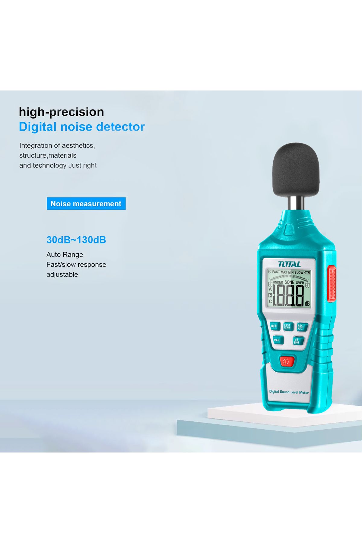 TOTAL-جهاز قياس مستوي الصوت 30-130db توتال Tetsl01 6