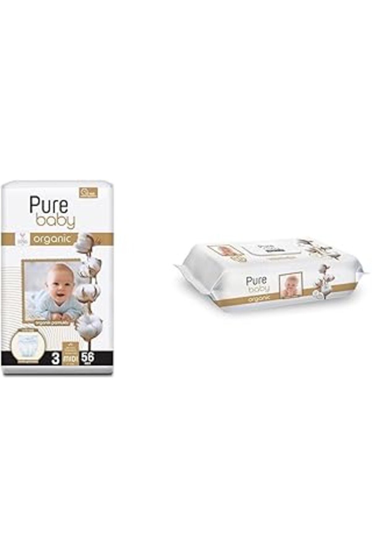 Mu Art Pure Baby 3 Numara Bez + Organik Pamuklu Islak Havlu