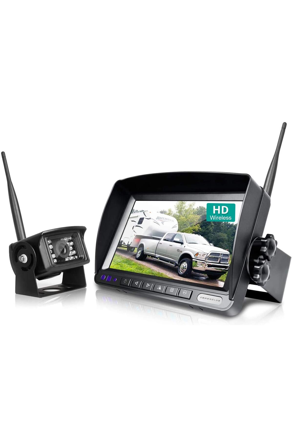 ZEROXCLUB-Digital Wireless Backup Camera Kit, IP69 Waterproof + 7'' LCD Monitor for RV/Truck/Trailer 1