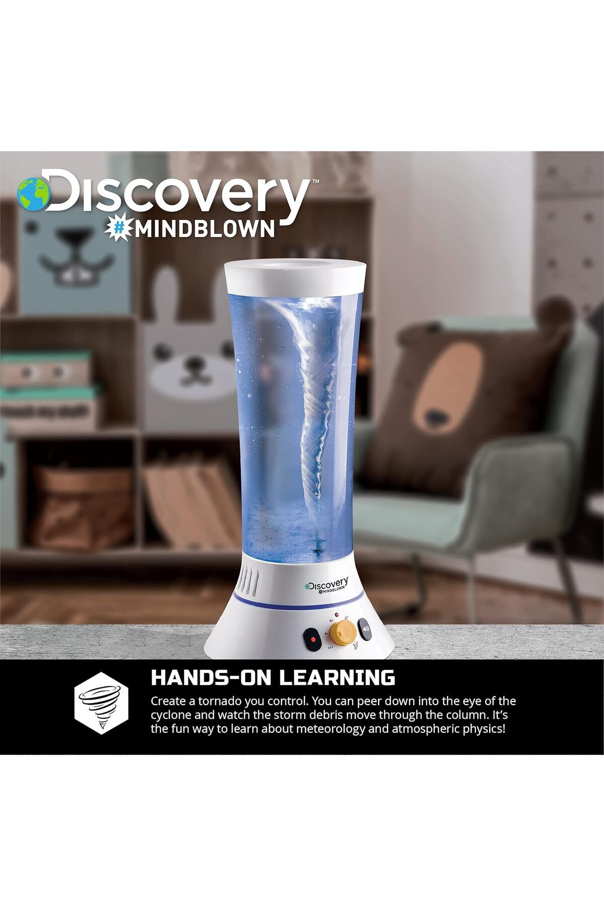 Discovery-Mindblown Toy Tornado Lab 5 Speed Cyclone Controller: لعبة - مجموعة العلوم - لعبة تعليمية 3