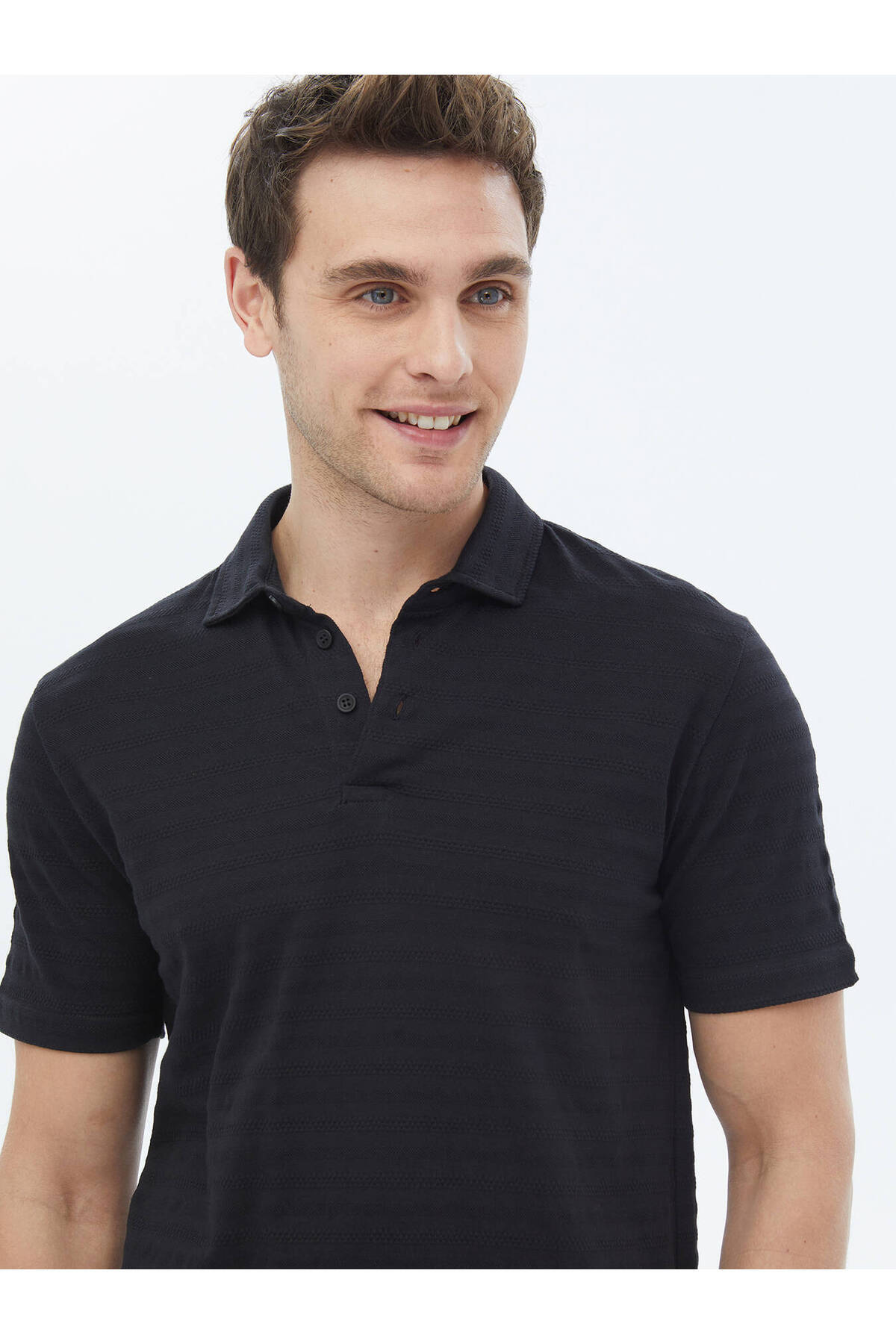 Kip-Jacquard-T-Shirt mit Polokragen 8