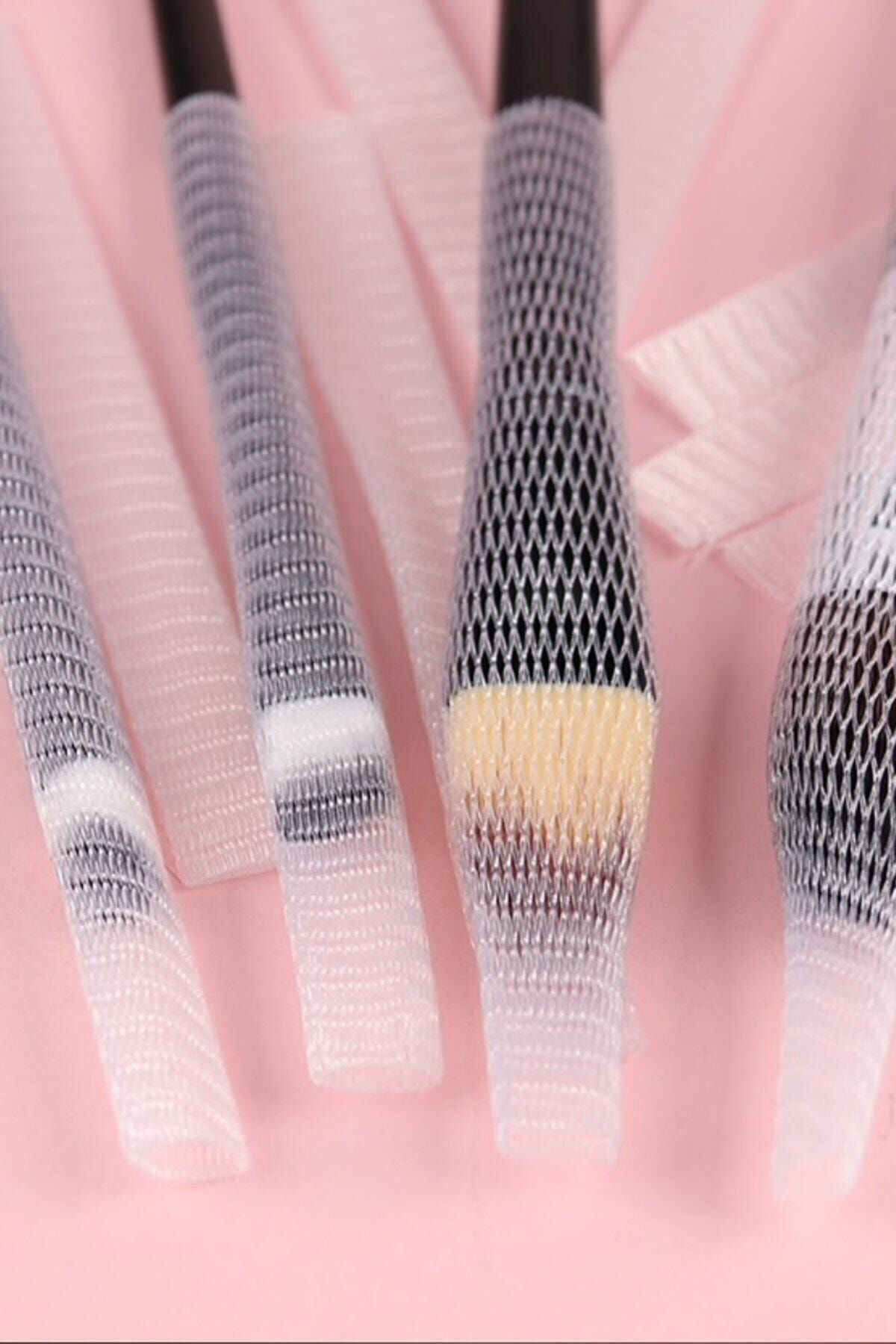 20 Adet Makyaj Far Allık Kontür Eyeliner Fırça Malzemeleri Ürünleri Koruyucu File Kapak Örgü Kılıf — d4sf8ds48f4d4ds — تصویر 7 از 7