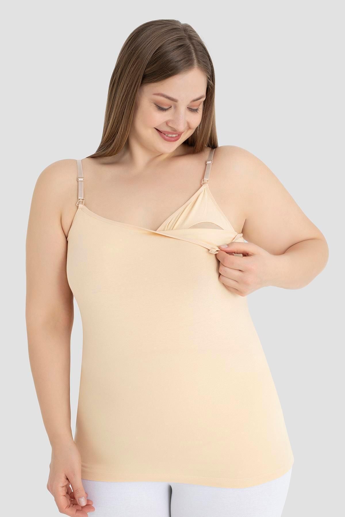 Arma Yıldız-Culoarea pielii 2 bucăți tricou pentru alăptare pentru femei - bumbac și lycra 3