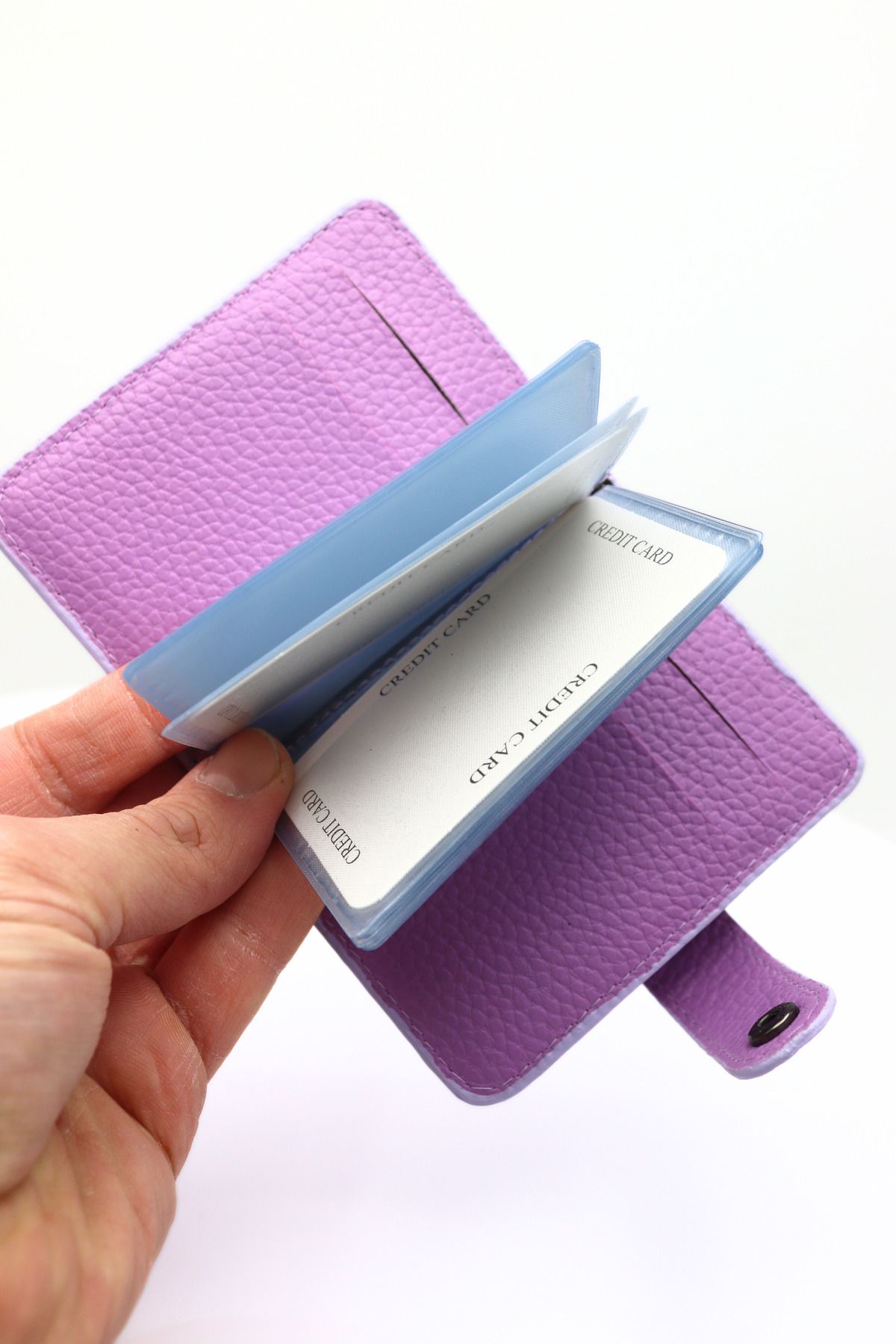 GUZZYLife-Vegan Leather 26 Card Capacity Lilac Unisex Credit Card Holder 2