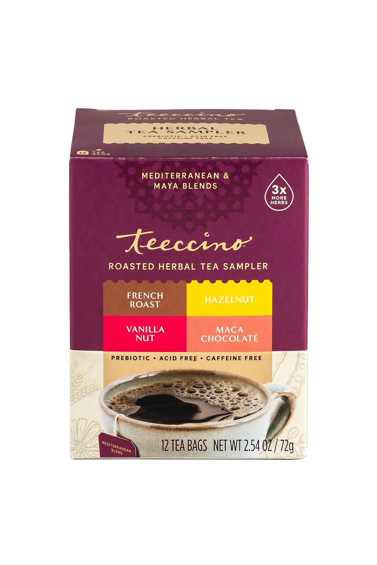 Teeccino-Herbal Tea Sampler - Maca Chocolaté, French Roast, Hazelnut, Vanilla Nut - Caffeine Free, 12 Bags 5