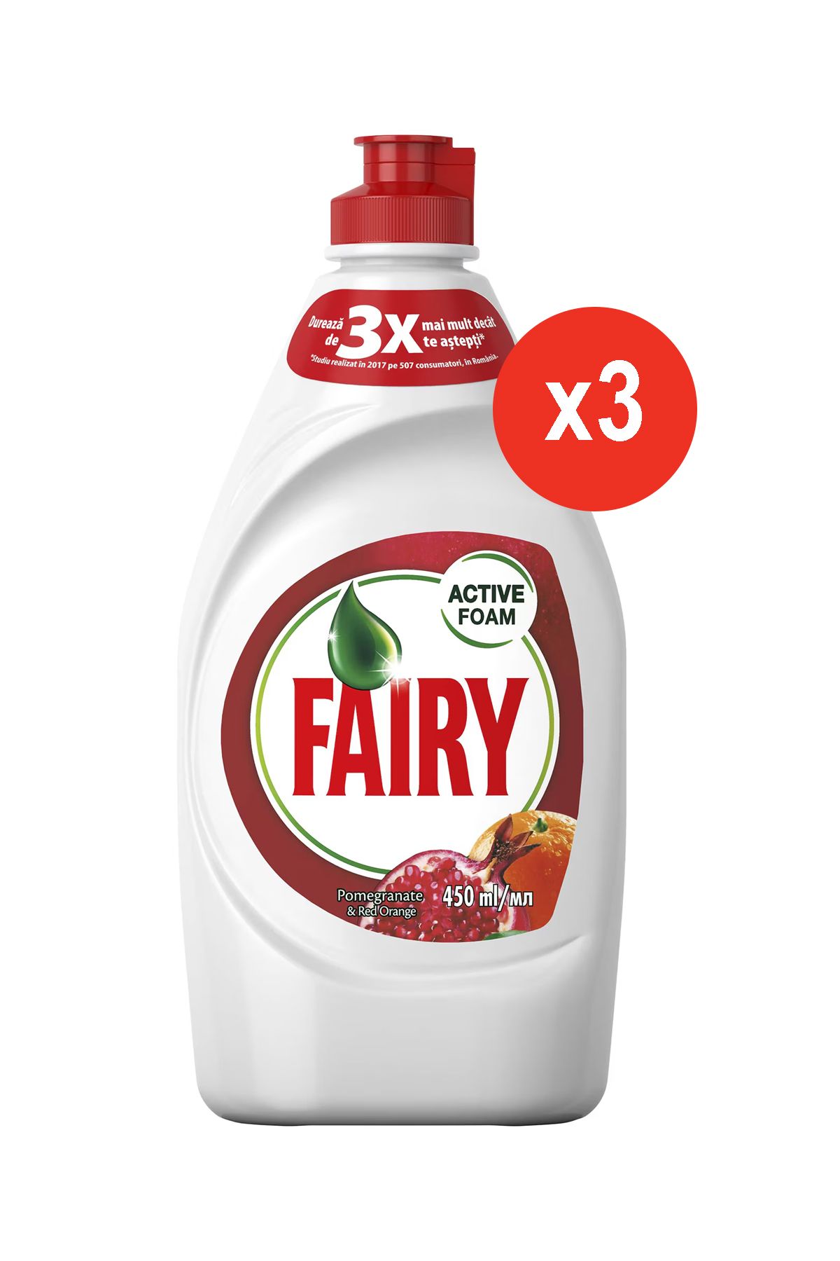 Fairy DETERGENT LICHID DE SPĂLAT VASE 450ML RODIA X 3