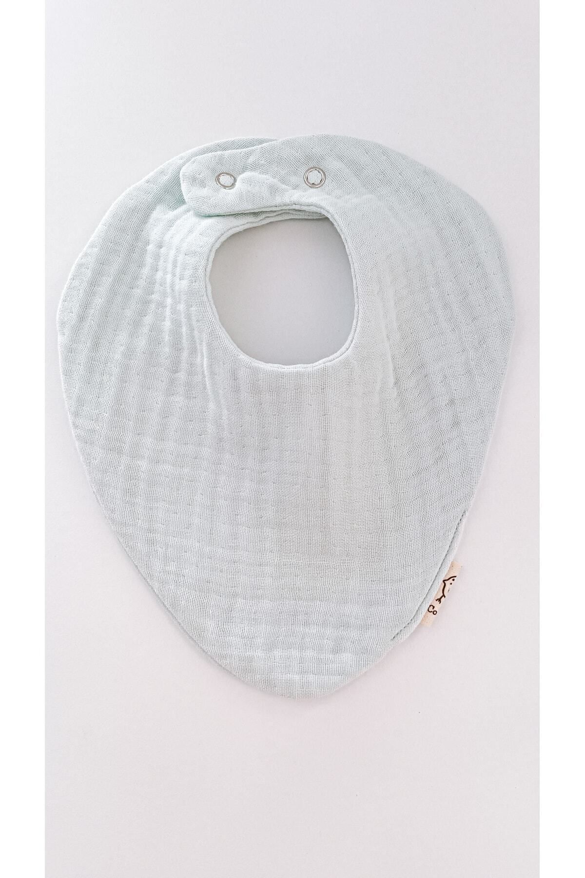 O&G Collection 3'lü Fular %100 Pamuklu Organik 8 Katlı Multi Müslin Bebek Önlük / Salya Önlüğü /nikel Free Çıtçıt fotoğrafı 3 (önizleme)