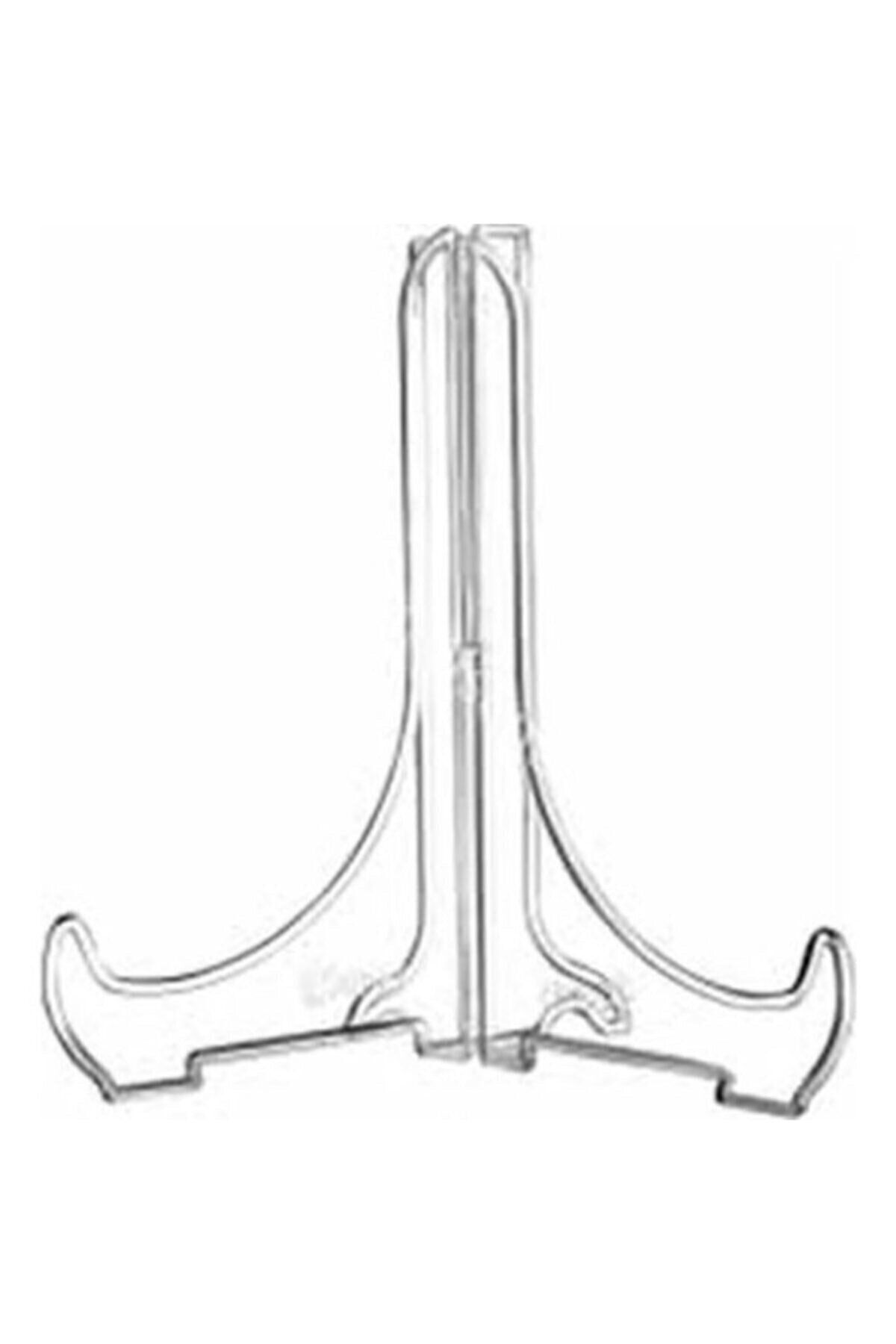 Moda Hayal-10 Pieces 8 cm Frame and Plate Display Stand Set Transparent Plexiglass 3