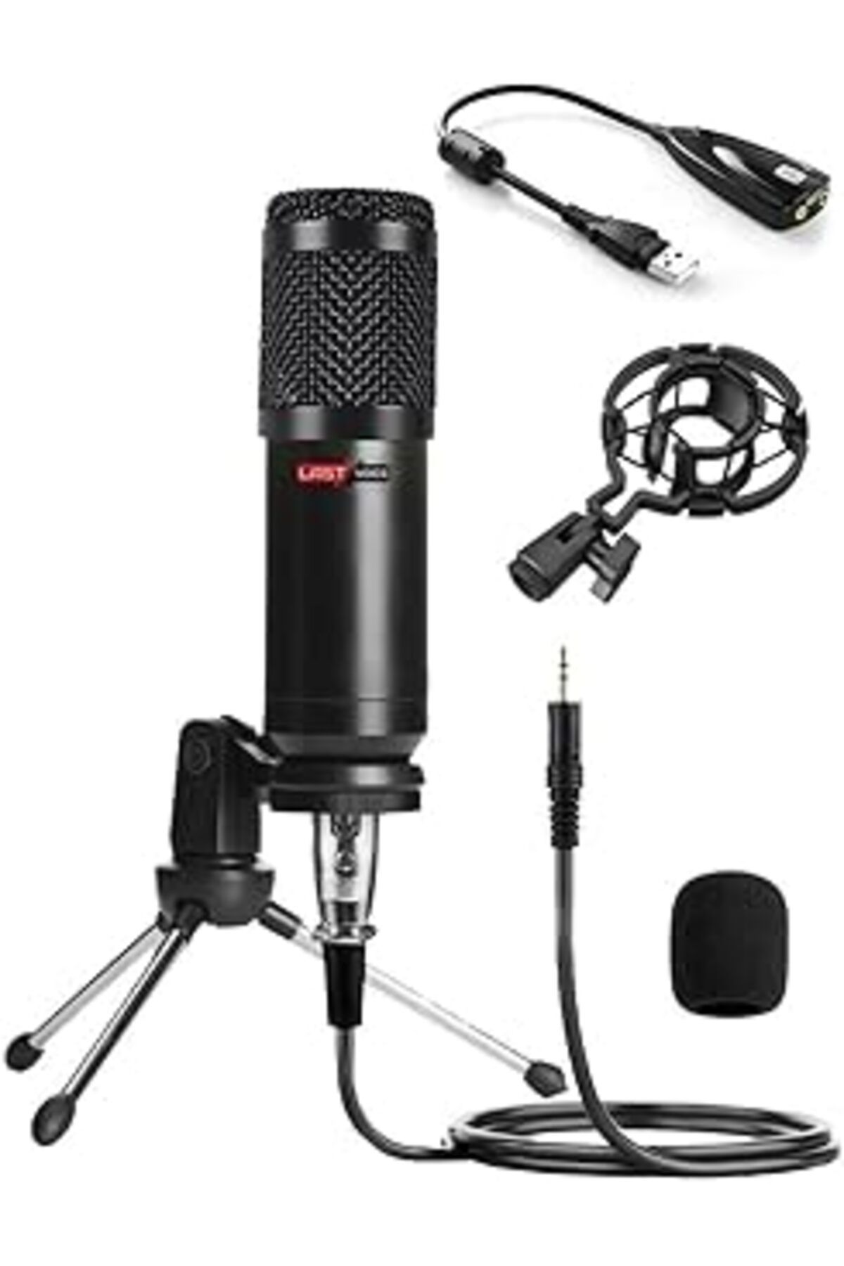 TBSProjects Lastvoice Bm800 Condenser Stüdyo Mikrofon (Mini Tripod + 7.1 Ses Kartı)