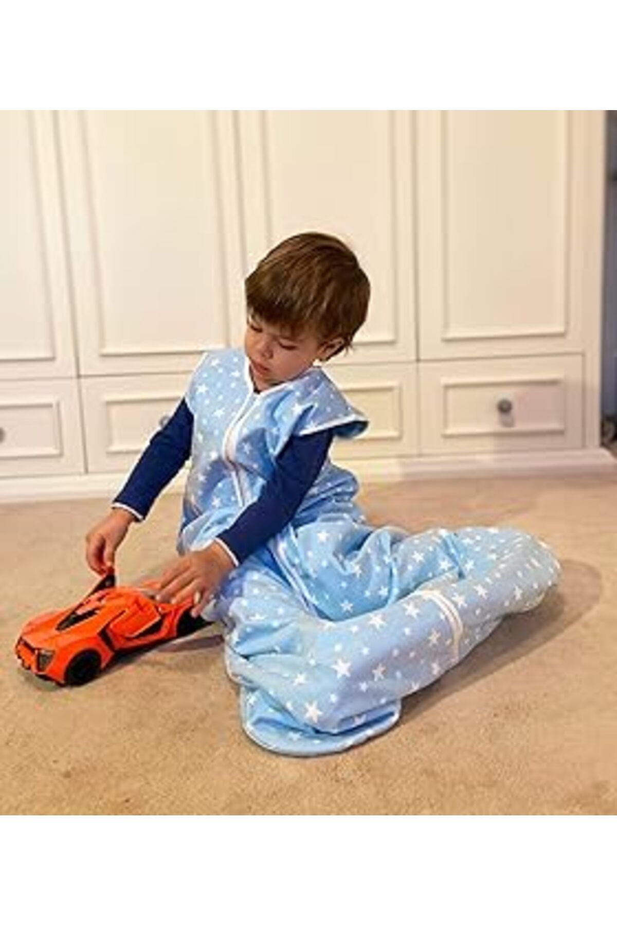 Mu Art Yorni, Kışlık Ve Mevsimlik, Çıtçıtlı, Çift Kat Flanel Kumaş, Bebek Çocuk Uyku Tulumu, 1 Tog (18-36A