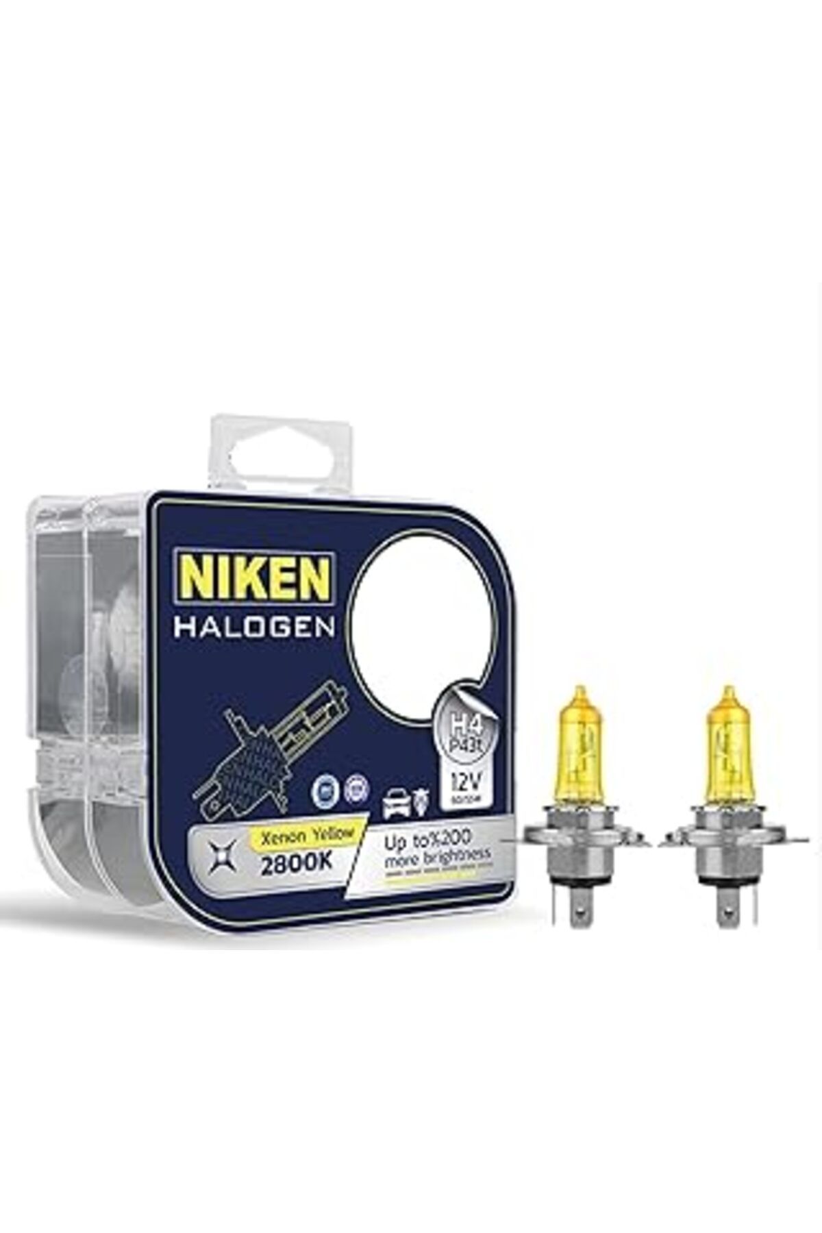 NZM TİCARET N 12V H4 60/55W Sarı Işık Ampul 2800K, 2 Adet