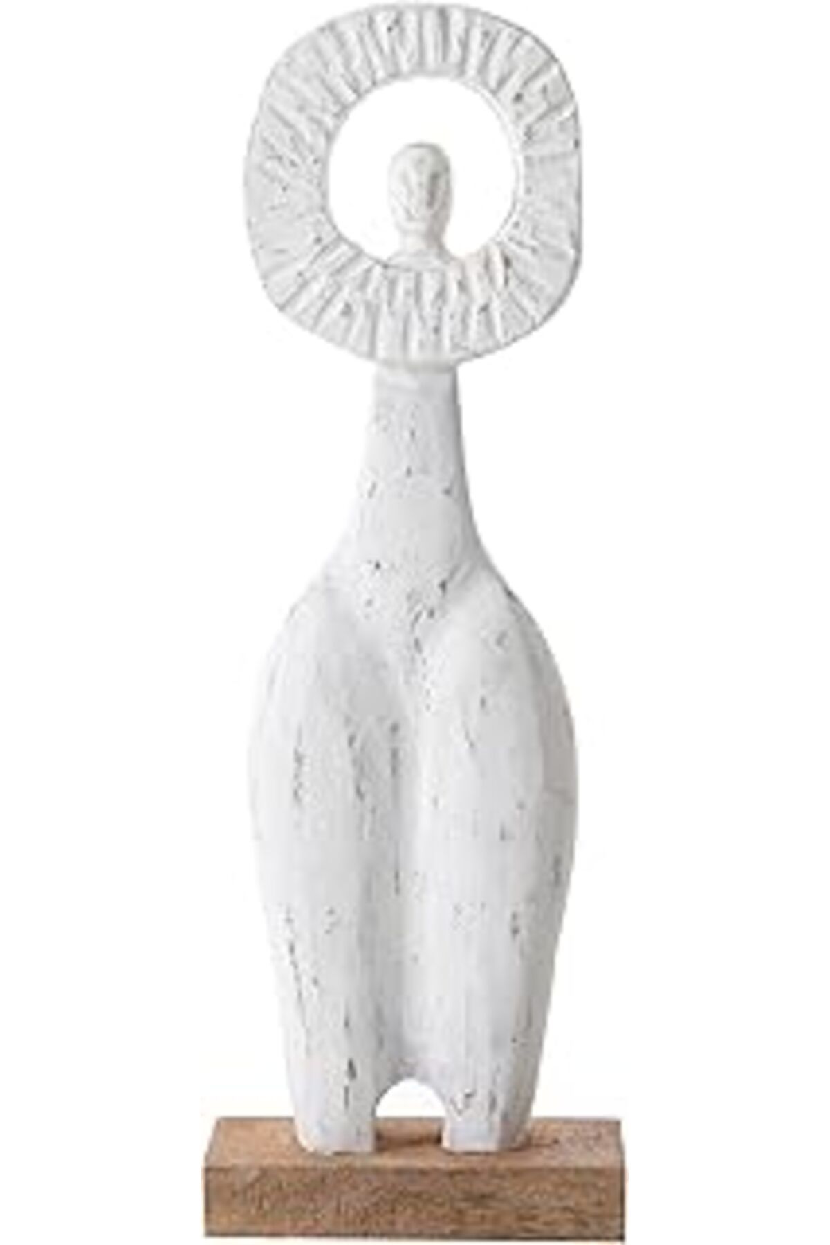 Mu Art Ahşap Concept Statue Lady Biblo Beyaz 18X10X53 Cm
